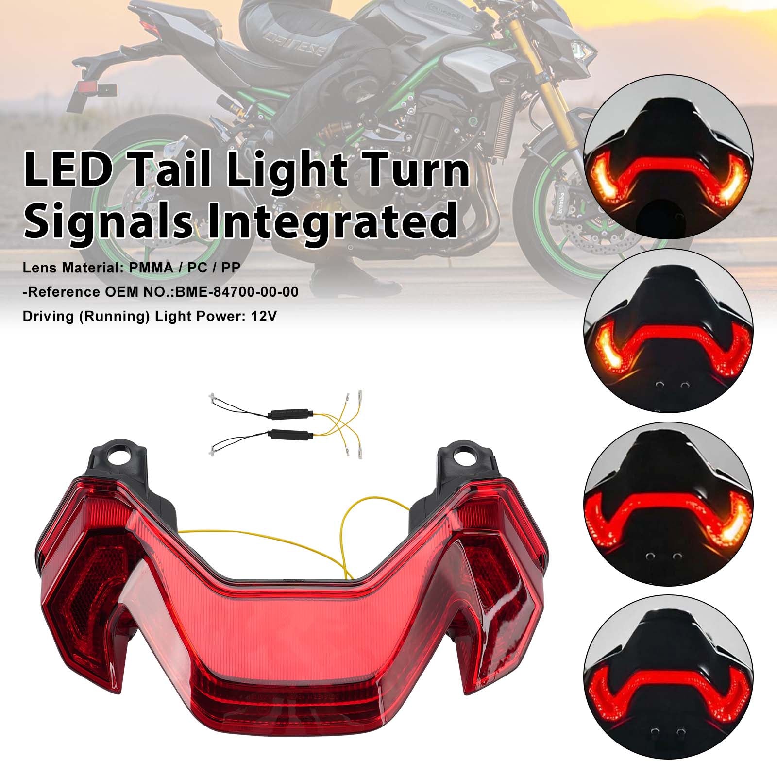2025-2026 KAWASAKI Z900 Z900SE LED koncové světlo směrovky integrované