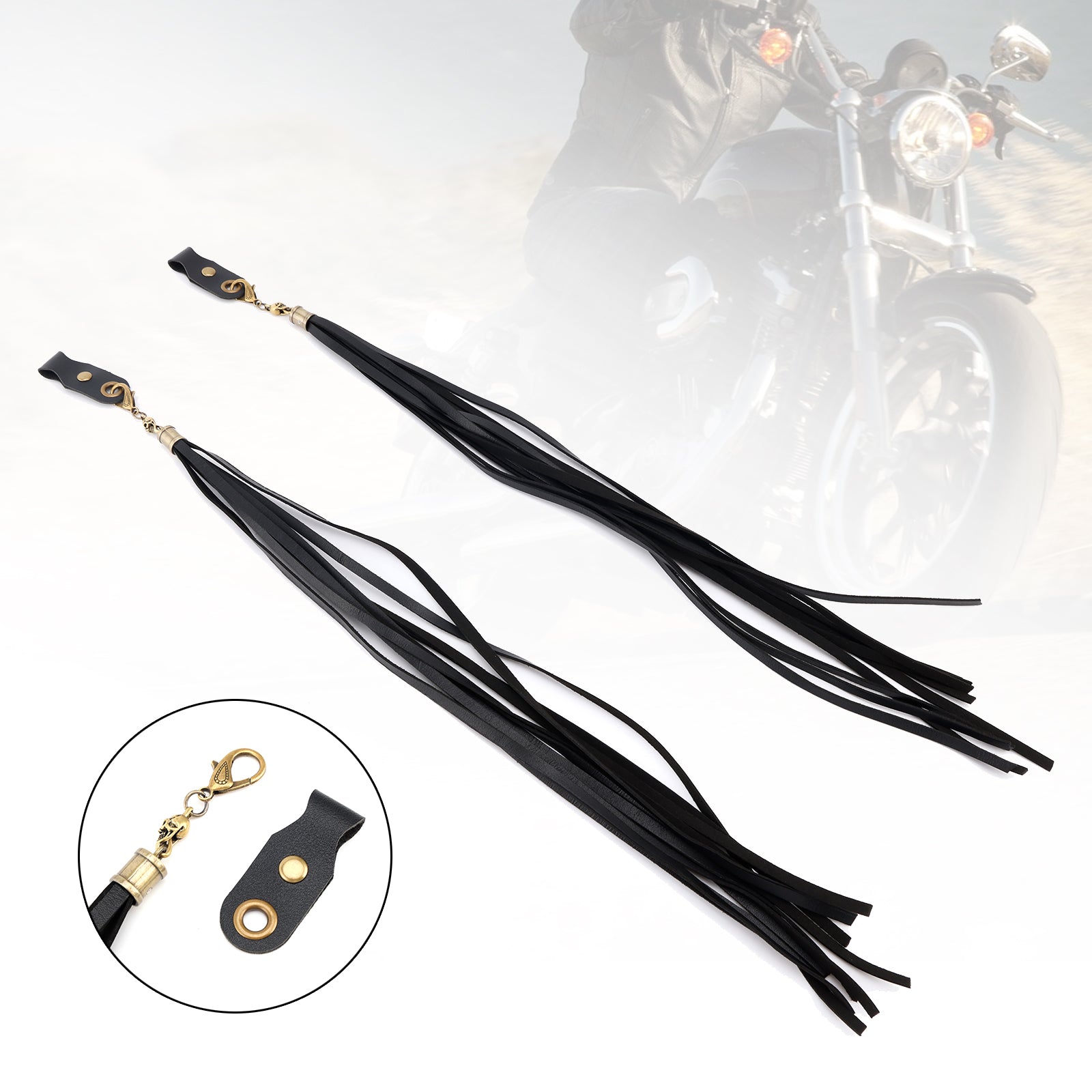 Dyna Road Glide Road King Handlebar Tassel Brake Lever Grip Decoration Black