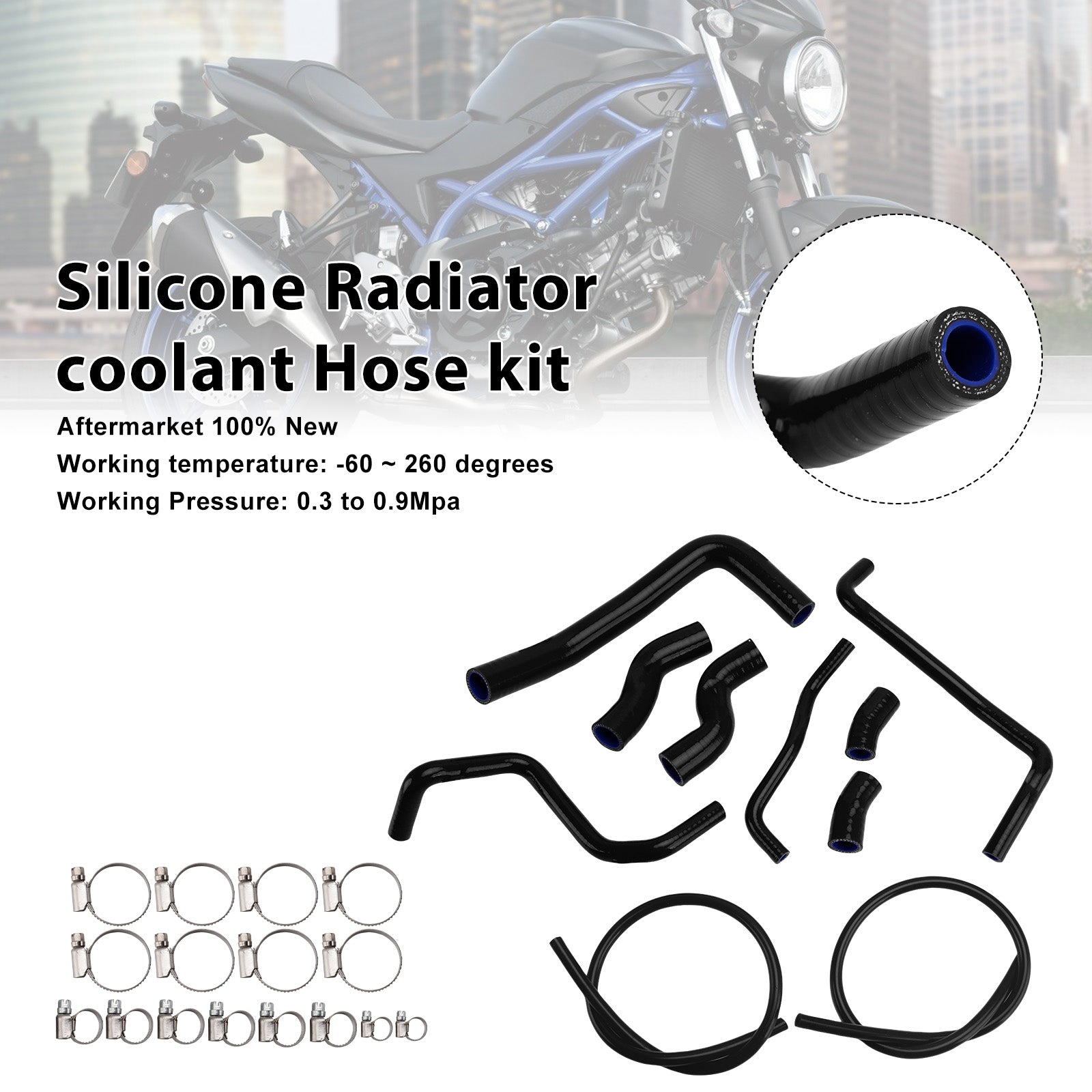 2016-2025 Suzuki SV 650 SV650 Silicone Radiator coolant Hose