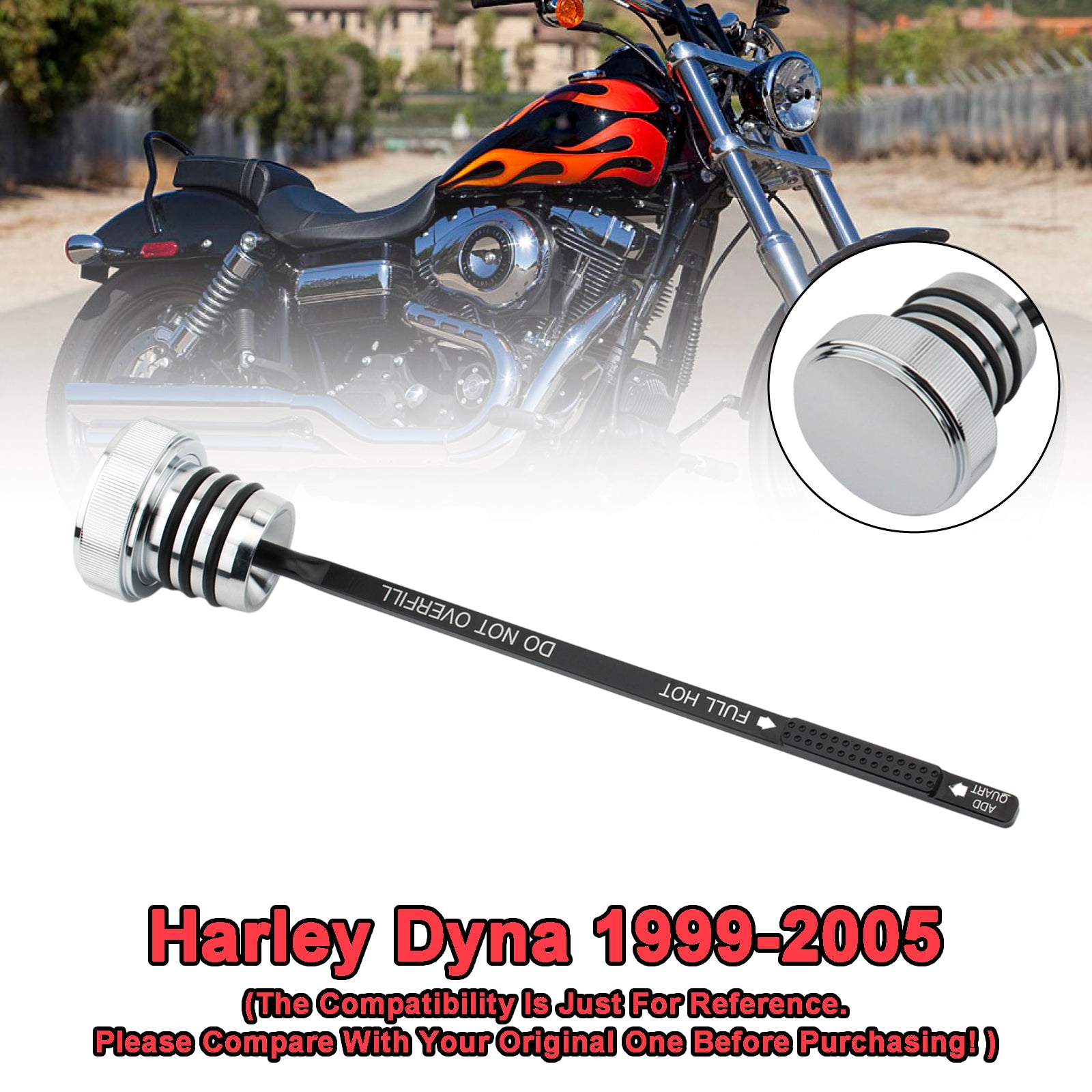 99-05 Super GLID FXD FXDX FXDL DYNA Huile Plonge du réservoir Bouchon de réservoir 0710-0150