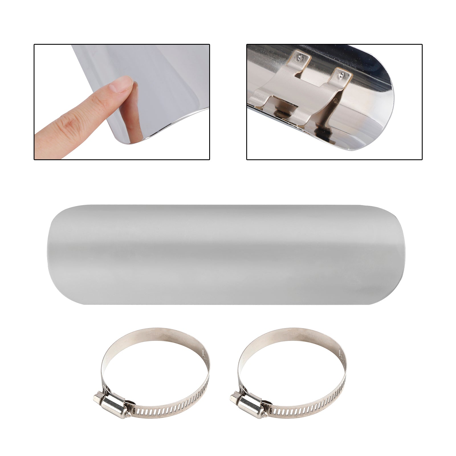 Motorcycle Scooter Cub BlackD Exhaust Side Bracker Cover Steel Decorative Cover