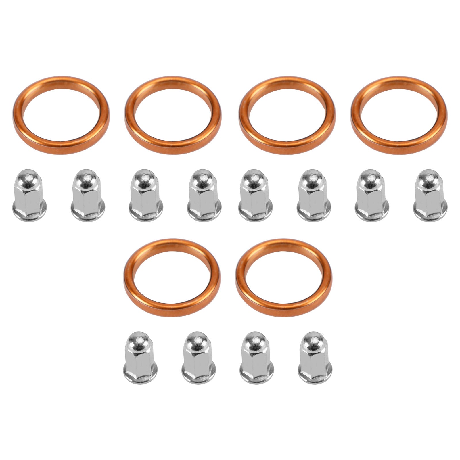 Honda GL1500 Goldwing Interstate Aspencade Valkyrie Exhaust Gaskets Nut Kit 18291-MN5-650 18291-MN5-000