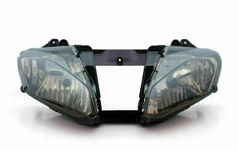 06-07 Yamaha YZF 600 R6 Motor Smoke Front Headlight Headlamp Assembly