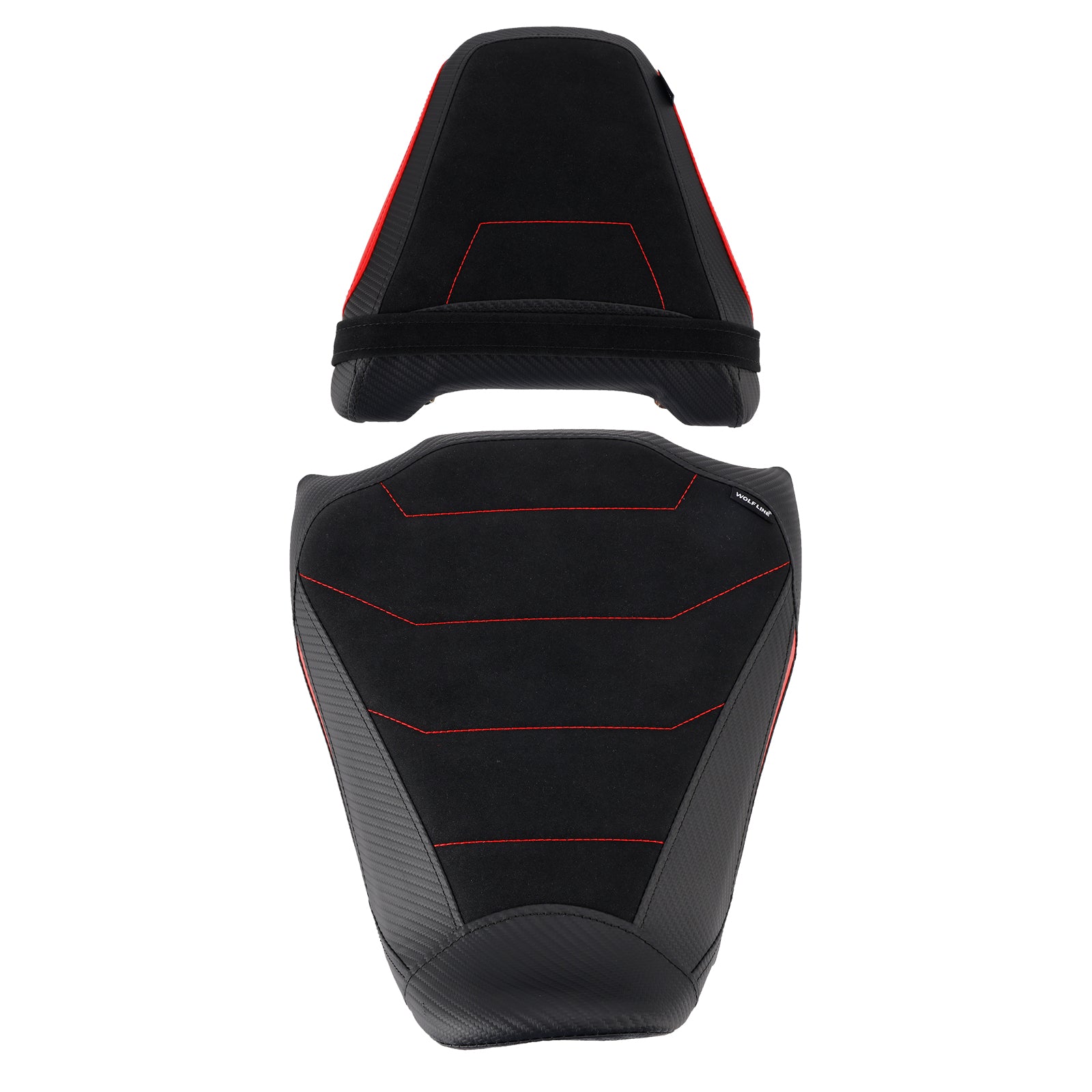 2024-2025 Honda Cb650R Cbr650R Front&Rear Raider Passenger Cushion Kit Red2