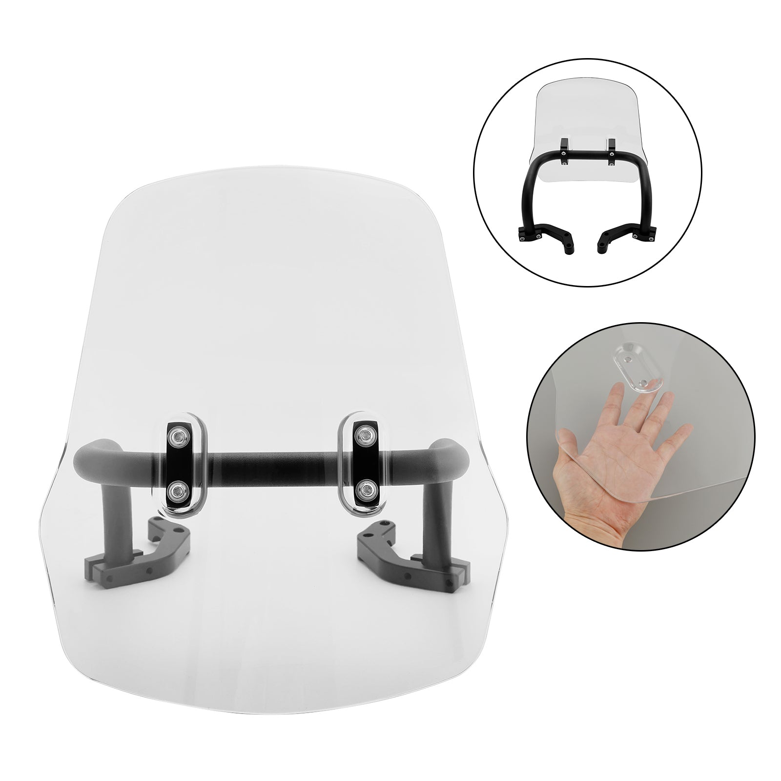 Pare-brise pare-brise + support de support pour Honda CRF250L/S CRF250M CRF300L Monkey 125 MSX125 21-24