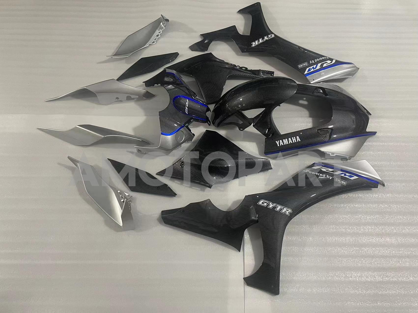 Amotopart Yamaha YZF R1 2020-2025 Carbon Fiber Black&Blue Fairing Kit