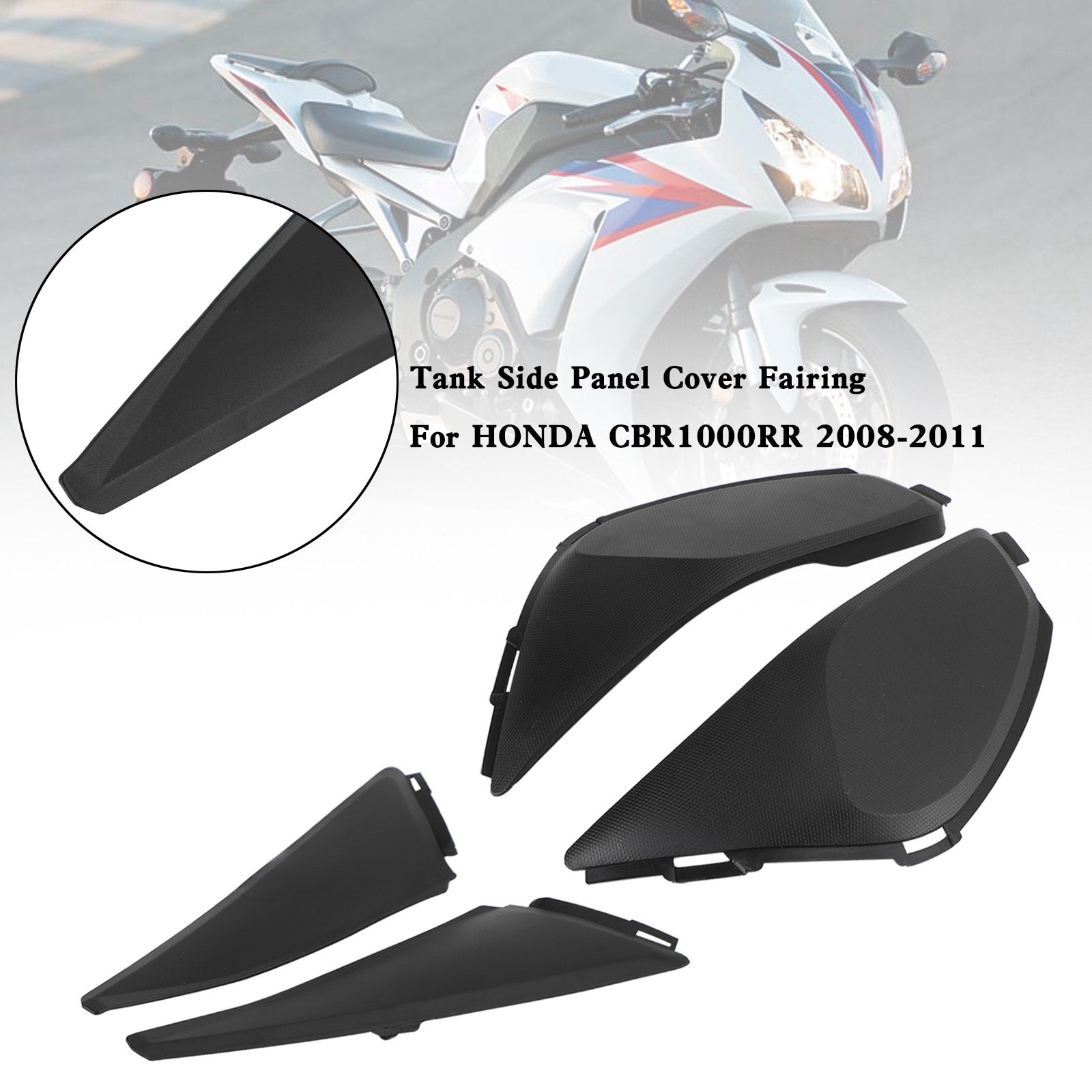 Gas Tank Side Trim Cover Panel Fairing Cowl For HONDA CBR1000 RR 2008-2011