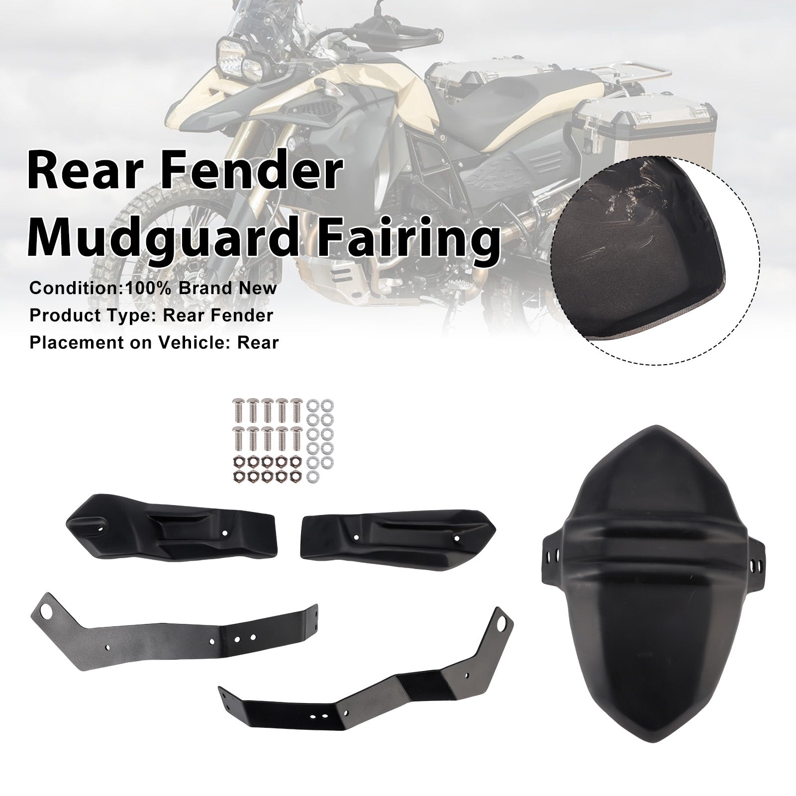 BMW F800GS Achterspatbordspatbord