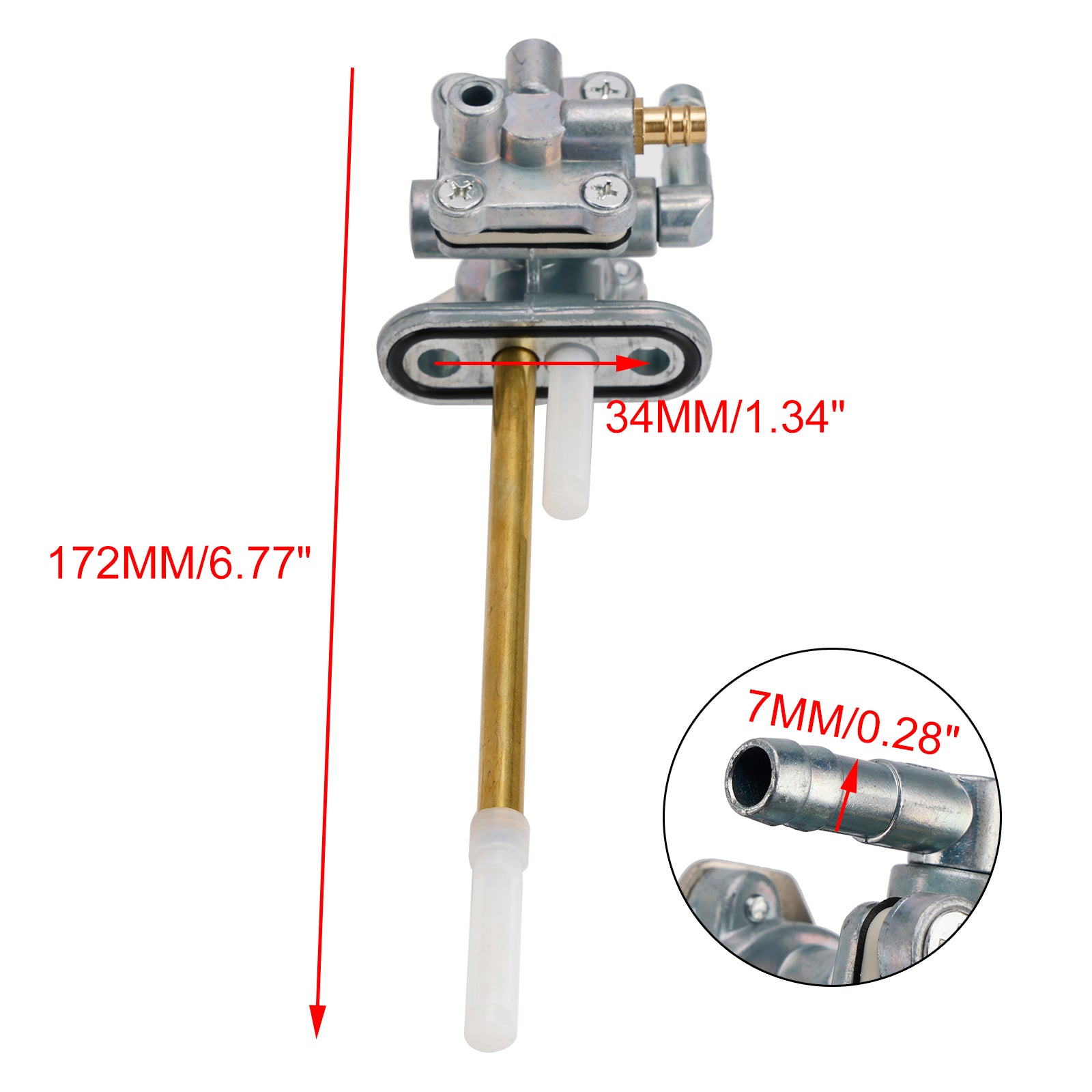 1987-1990 Kawasaki KL500 1987-2007 KL650 Gas Tank Fuel Cock Valve Petcock