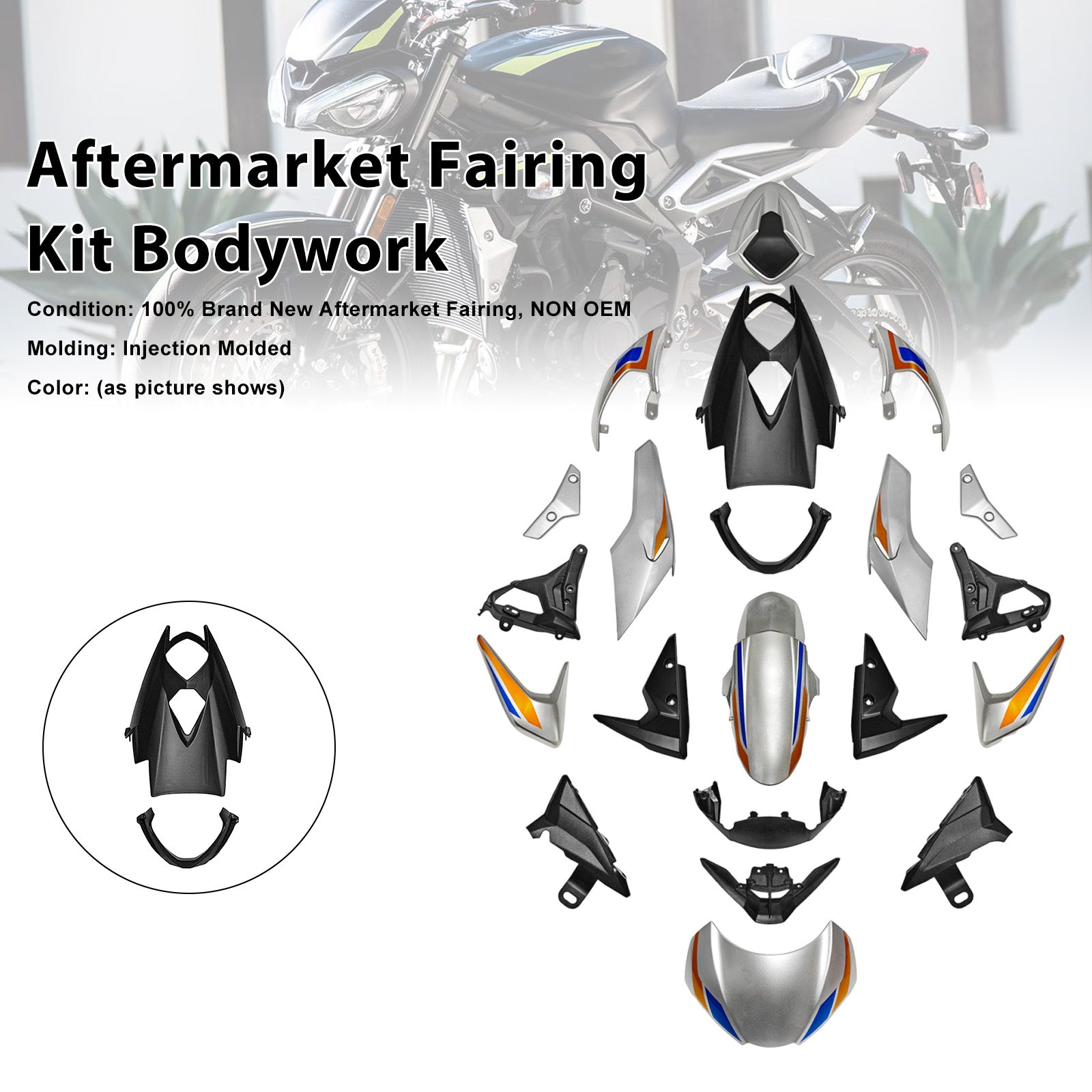 Amotopart 2020-2022 Collection de kits de carénage Triumph Street Triple 765 R/RS