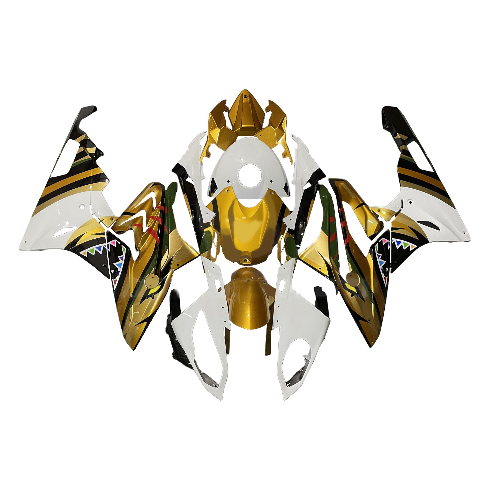Amotopart 2015-2016 BMW S1000RR Gold Black White Fairring Kit