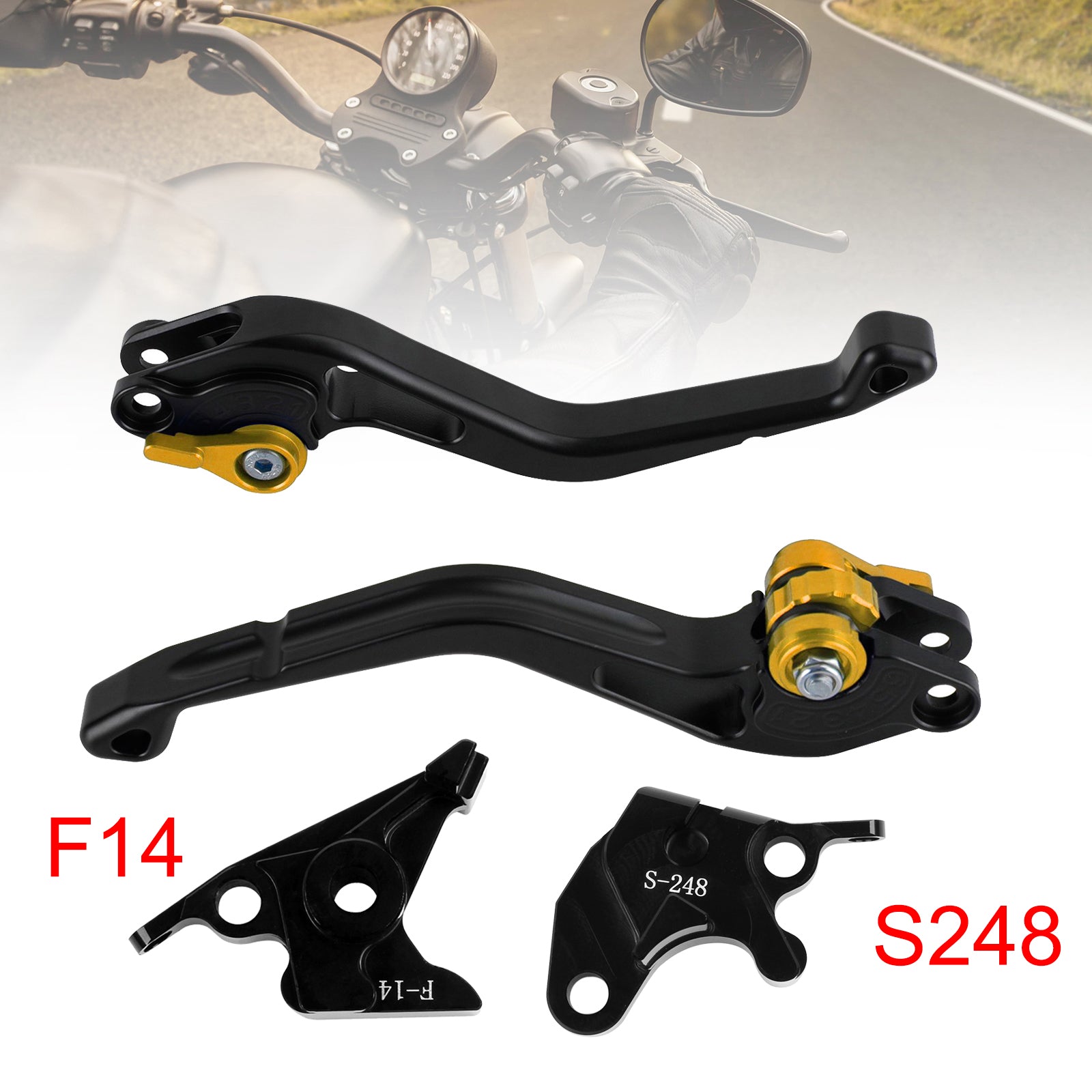 Suzuki GSXR600 750 1000 DL650 GSR600 Gold NOVA alavanca de freio de embreagem curta