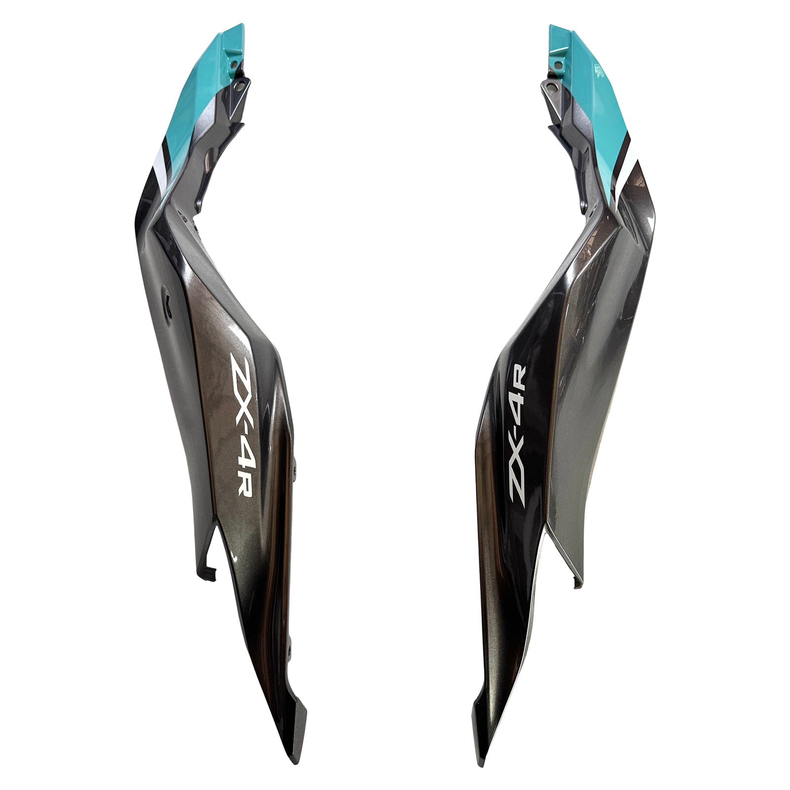 Amotopart 2019-2026 Kawasaki ZX-4R ZX-4RR ZX-25R Silver Blue Fairing Kit