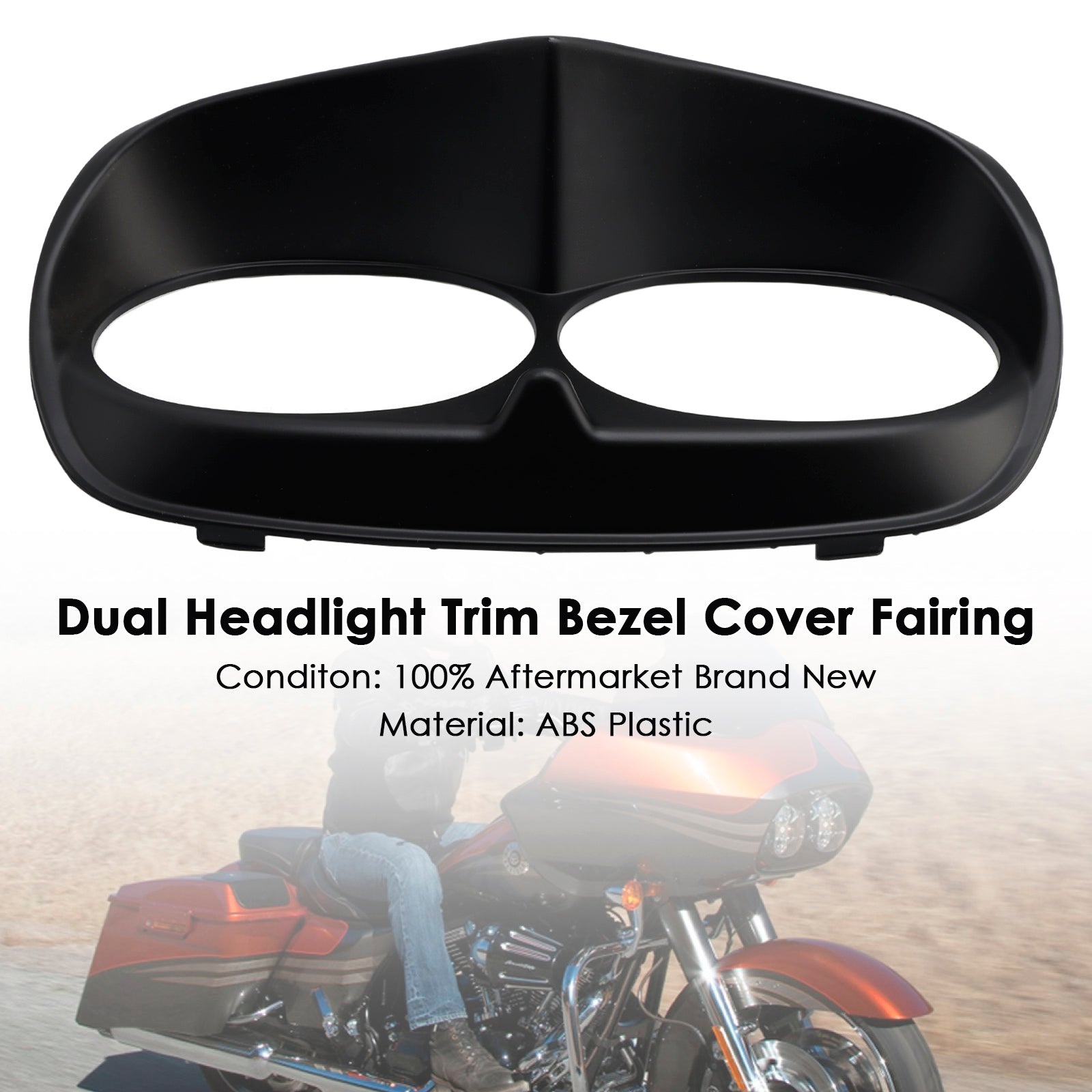 1998-2013 Road Glide Dual Headlight Trim Bezel Cover Fairing