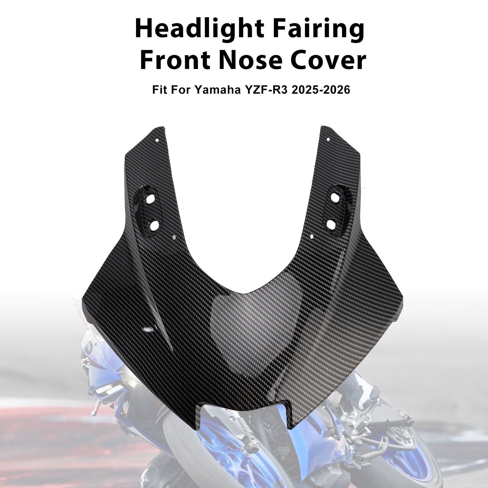 2025-2026 Yamaha YZF-R3 R25 Headlight Fairing Front Nose Cover