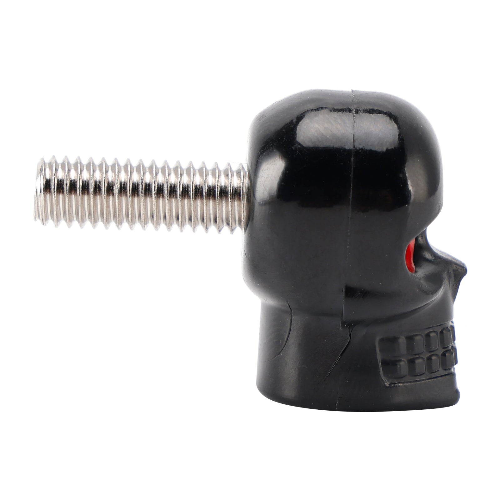 X4 M6 Plastic Custom Head Skull License Plate Frame Screws Bolts Hardware Black