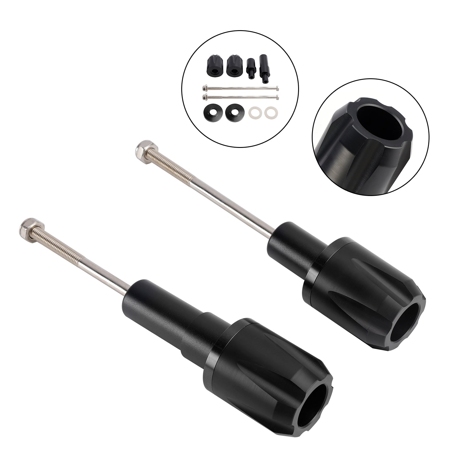 2017-2023 KAWASAKI NINJA 650 FRODO DE ALUMULAÇÃO DE CRAÇA DE CRAÇA PROTEÇÃO DE BLACK BLACK