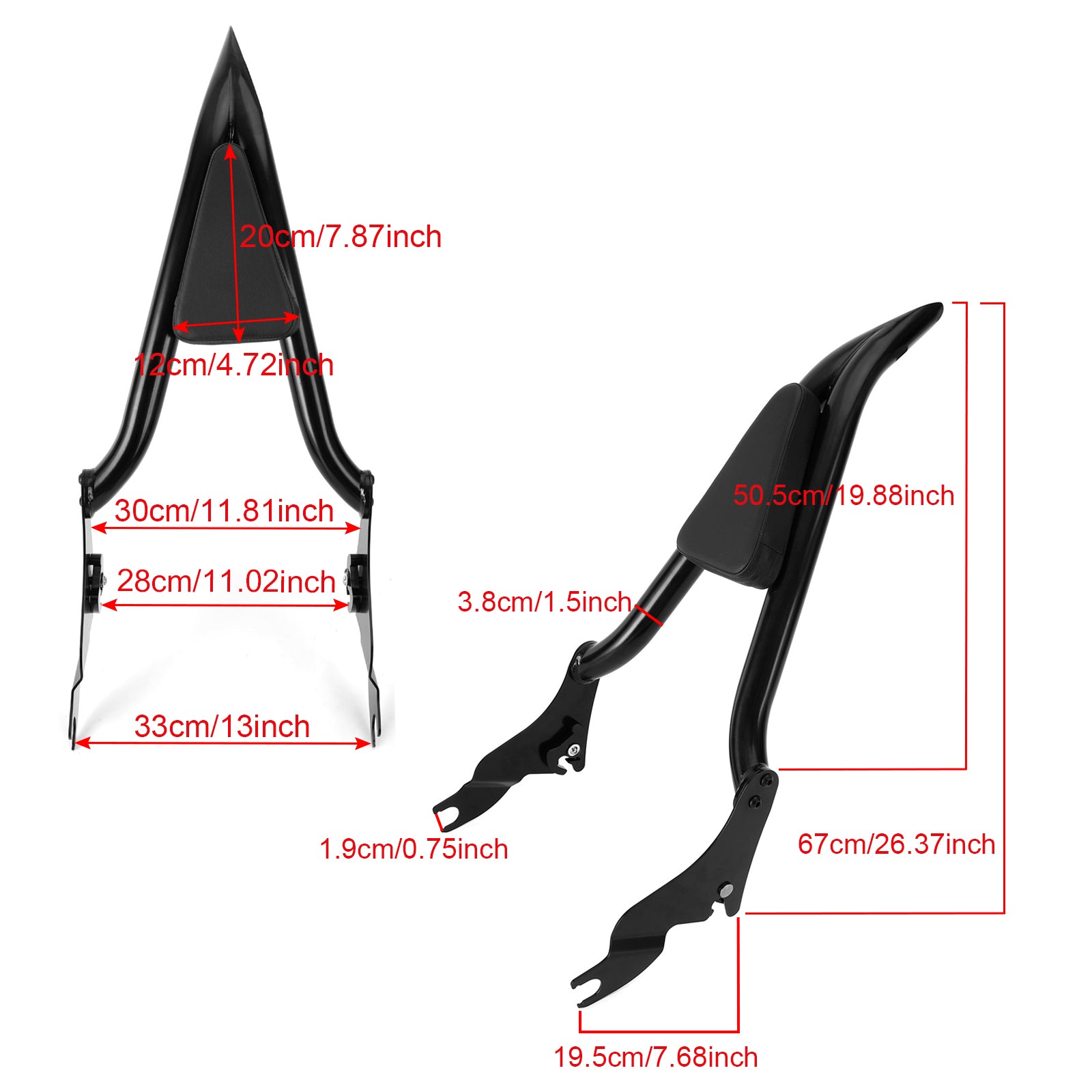 09-23 Road Road King/CVO Road Glide/Street Glide Passenger BackRest