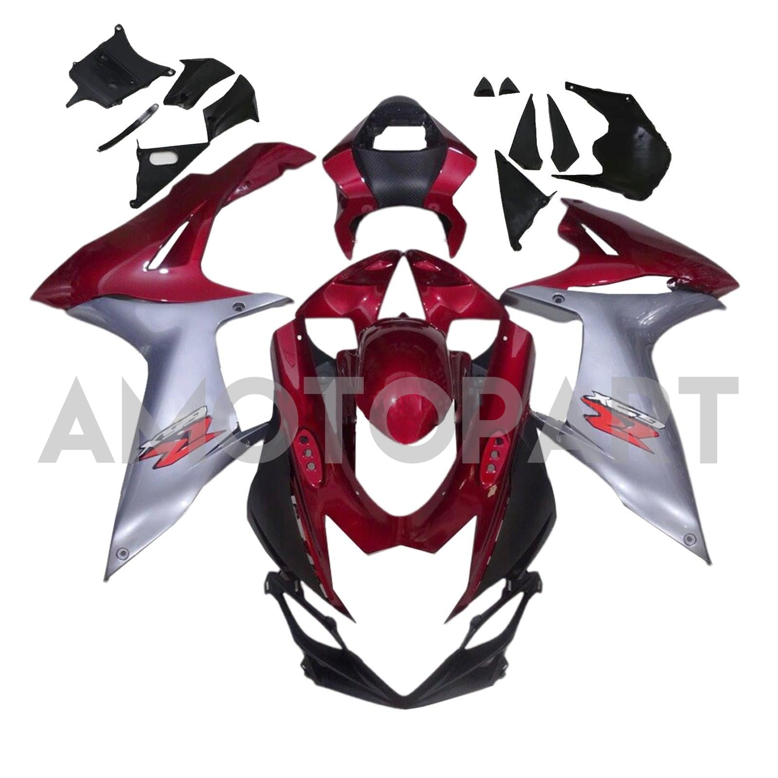 Amotopart 2011-2026 K11 GSXR 600/750 Suzuki Grey&RZestaw owiewek