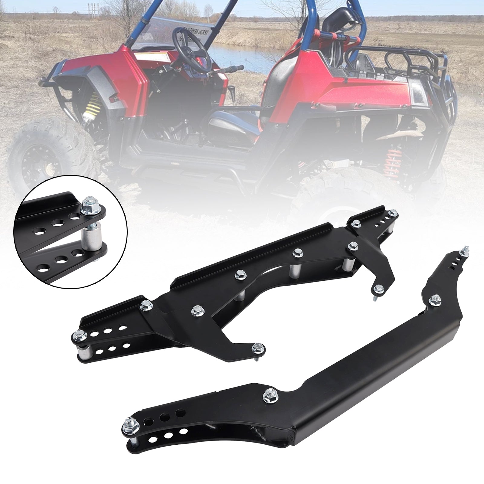 09-14 Polaris RZR S 800 Løftesæt 2-3" Front & Bagophæng
