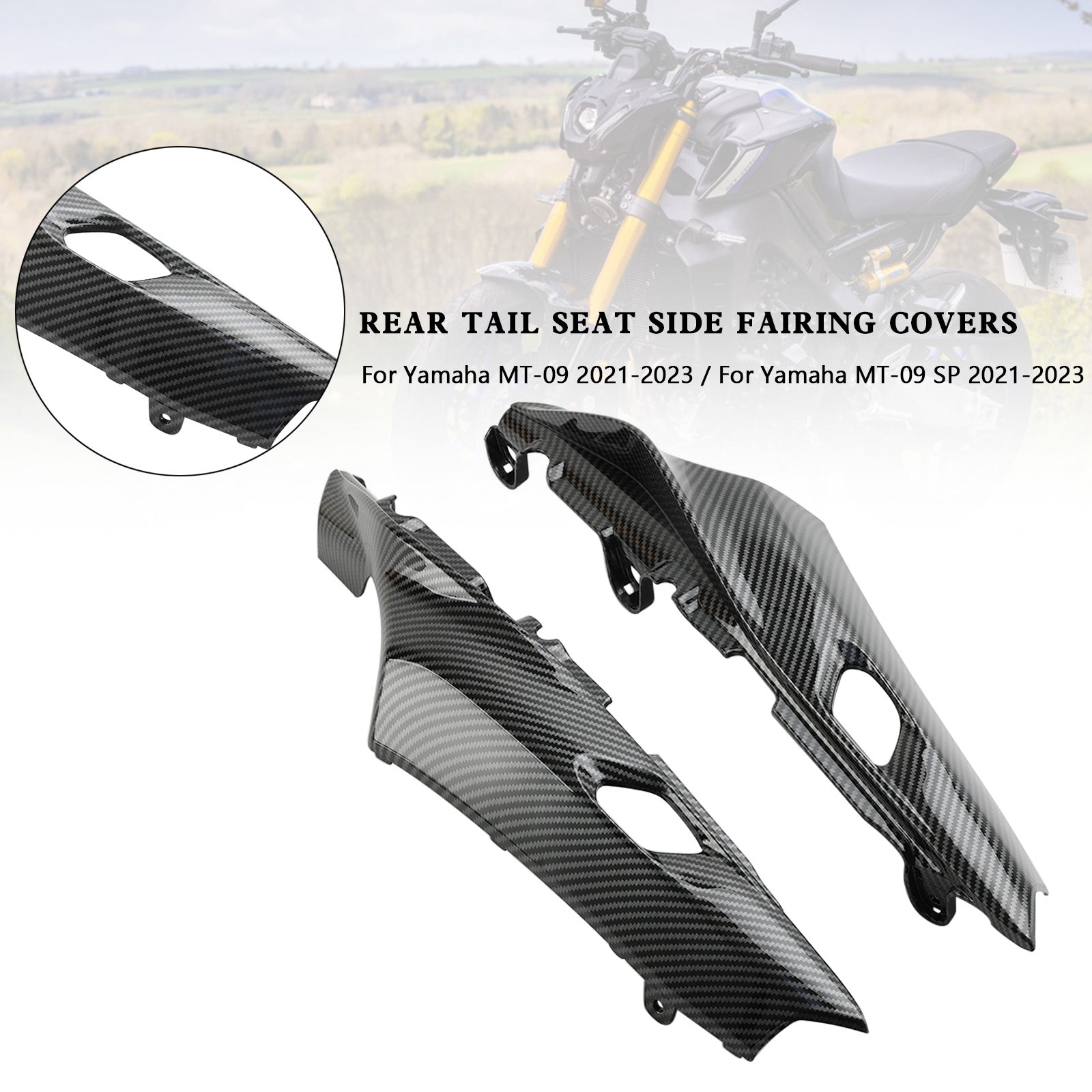 21-23 Coperchi carenatura laterale sedile posteriore Yamaha MT-09 SP
