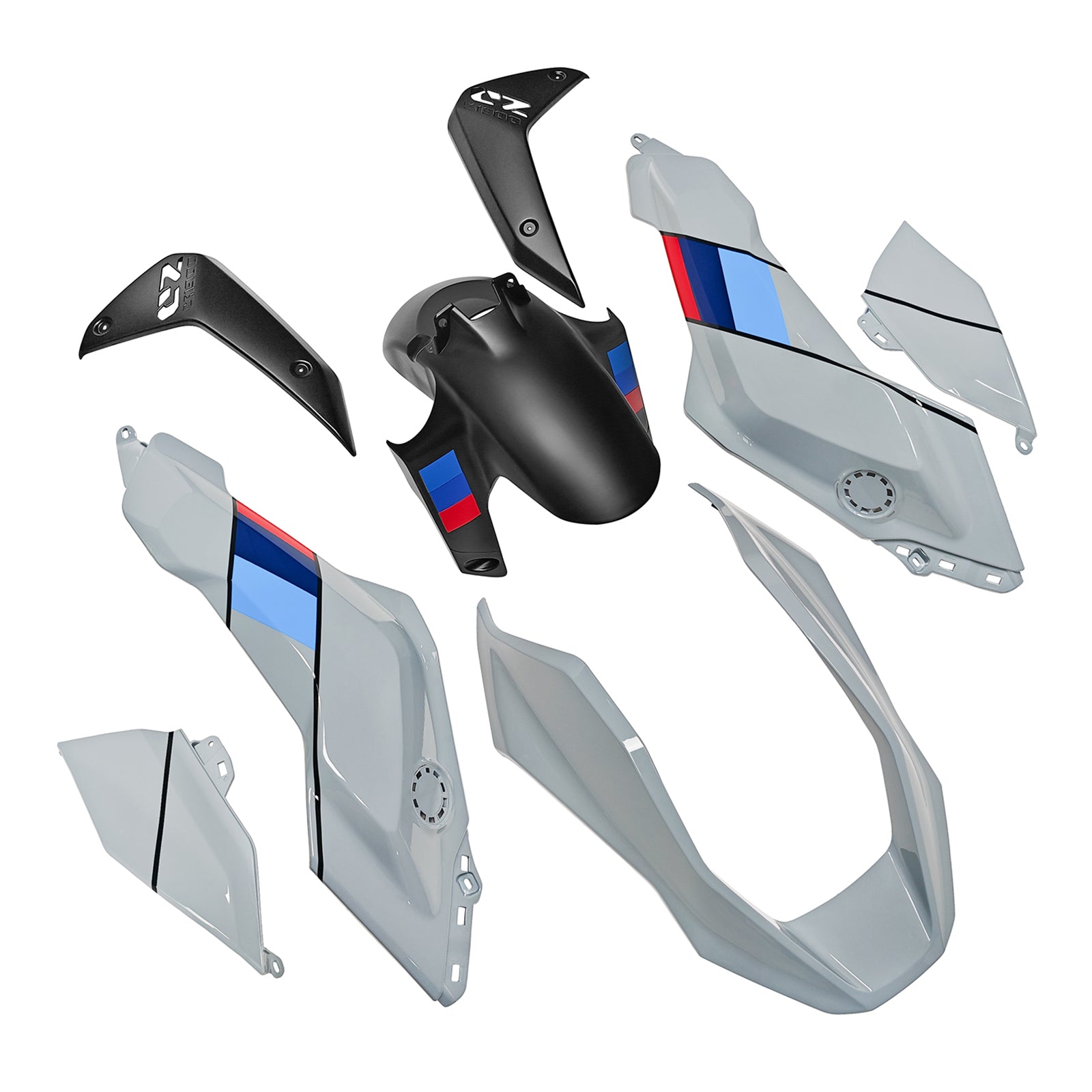 Amotopart 2024-2025 BMW R1300GS Grey Black Fairing Kit