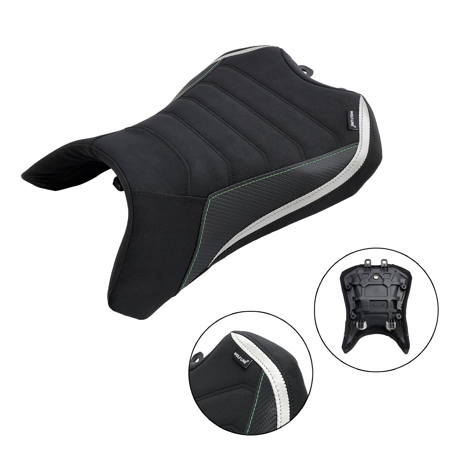 KAWASAKI Ninja 1000SX 22-23 Front Driver Raider Seat Pillion Saddle Green