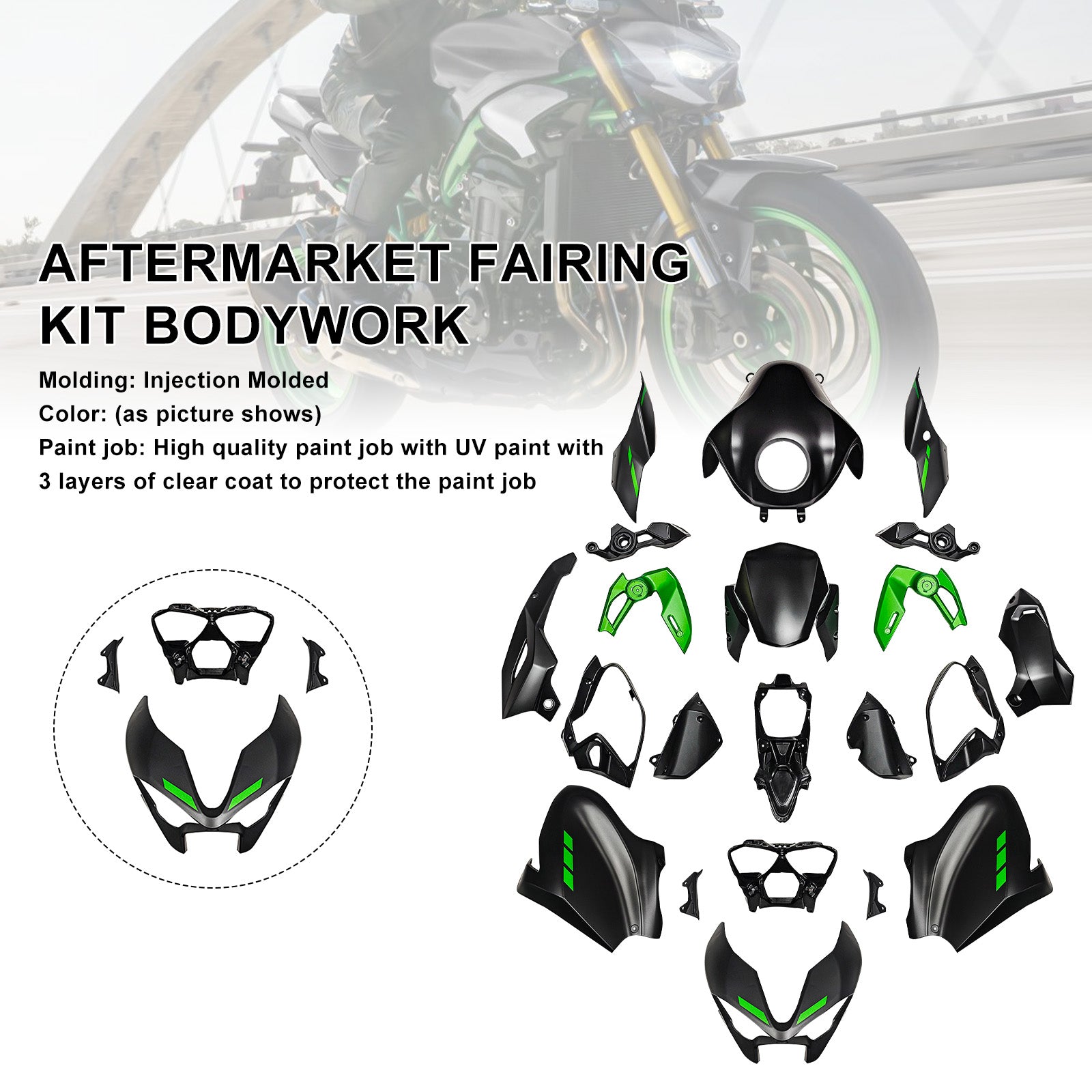 Amotopart 2025–2026 Kawasaki Z900 Verkleidungsset-Kollektion