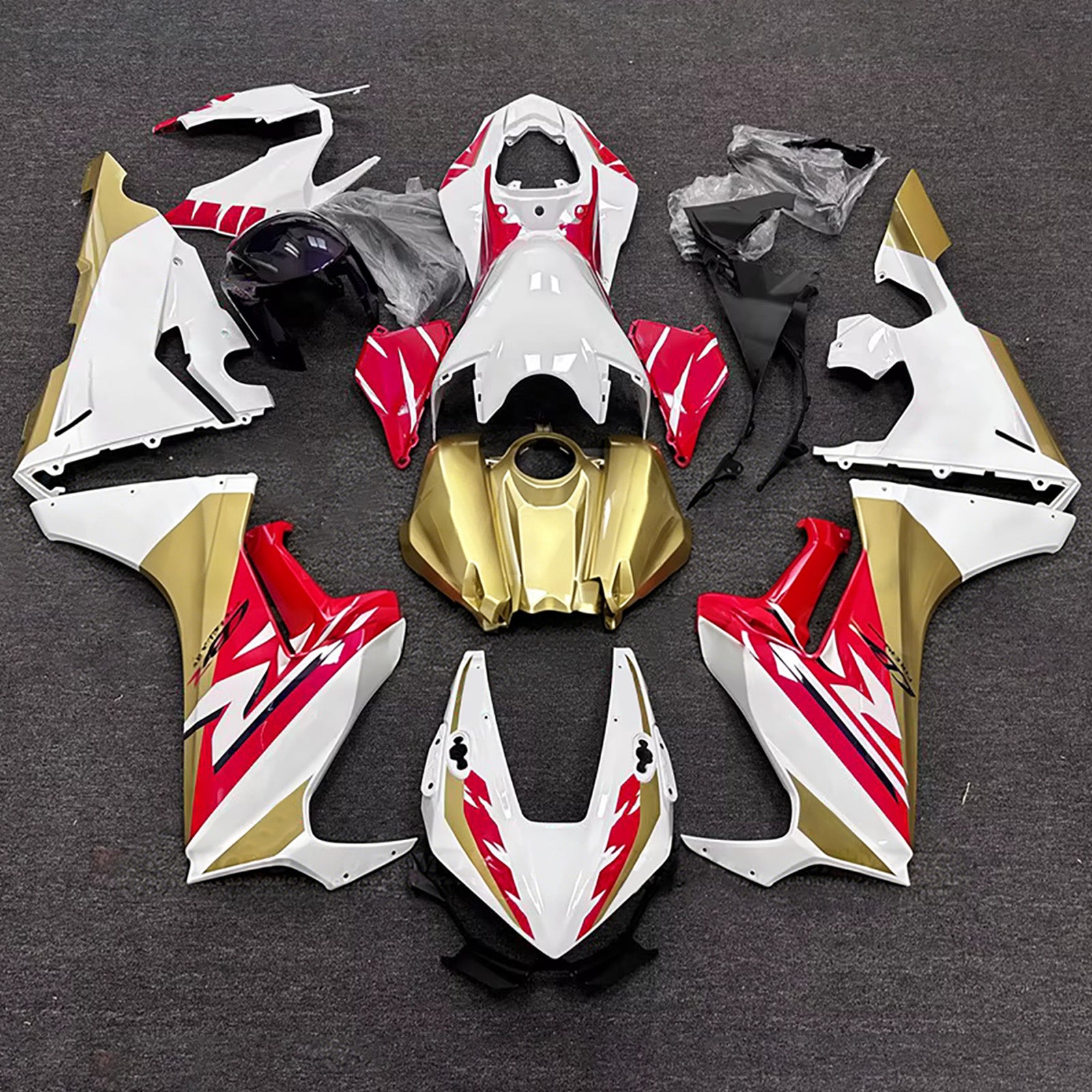 Amotopart 2017-2026 Honda CBR1000RR White/Red/Gold Fairing Kit