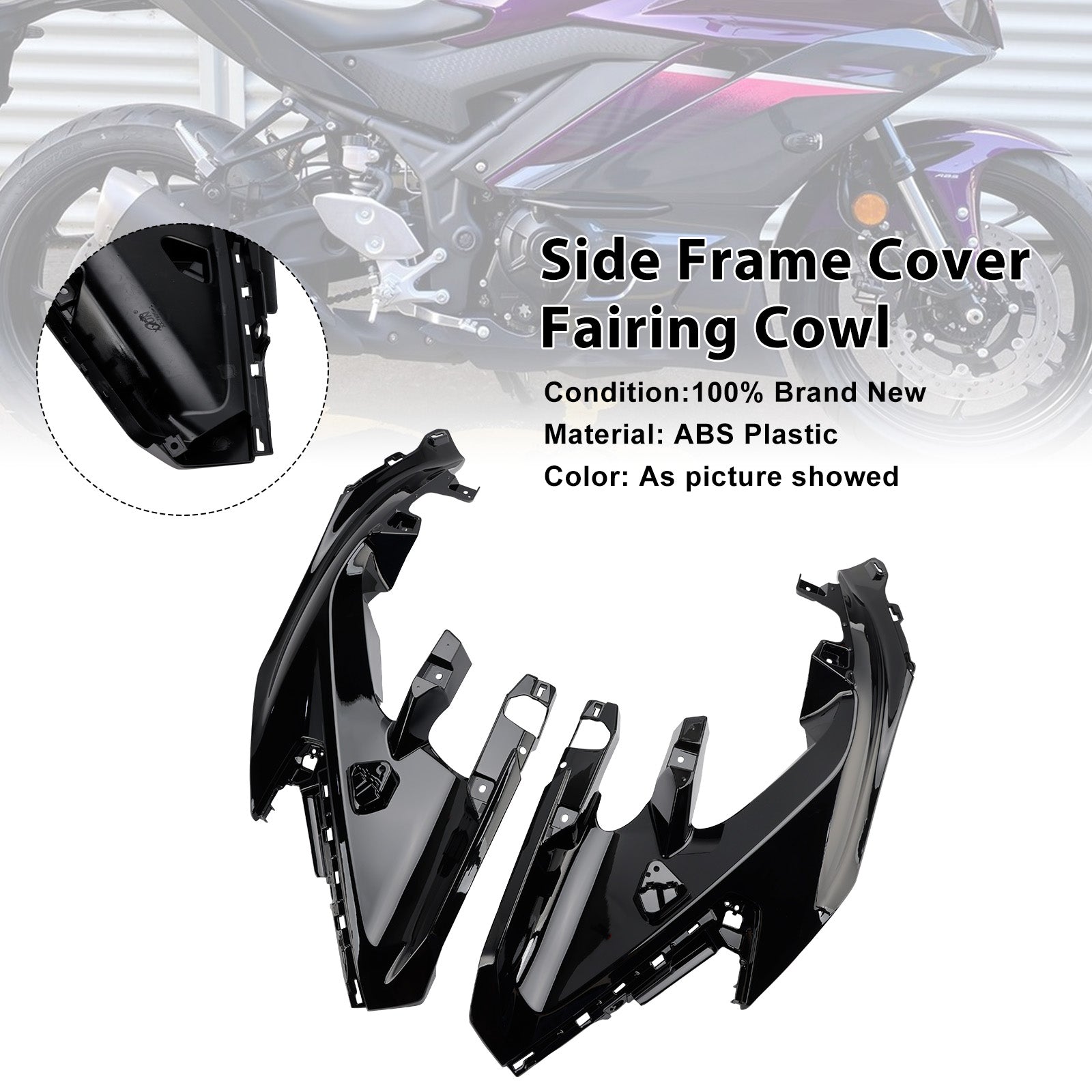 2025-2026 Yamaha YZF-R3 R25 Middle Side Frame Cover Fairing Cowl