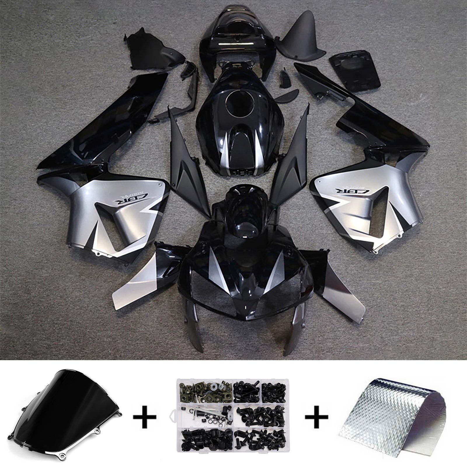 Amotopart 2005-2006 Honda CBR600RR Black Fairing Kit