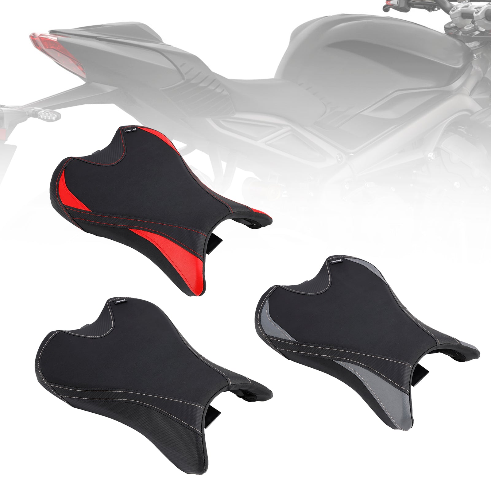 19-22 Street Triple 765/S/R Front Driver Raider Seat Pillle Black
