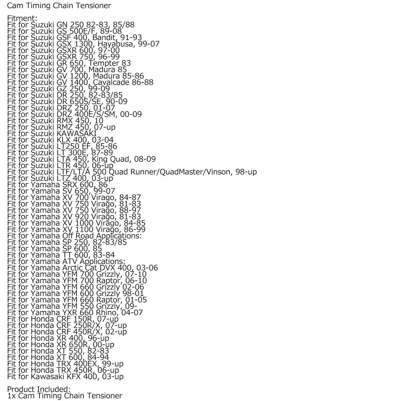ATV CAM Timing Chain Spenninger for Honda TRX 400EX TRX 450R Suzuki LTZ 400 Z400