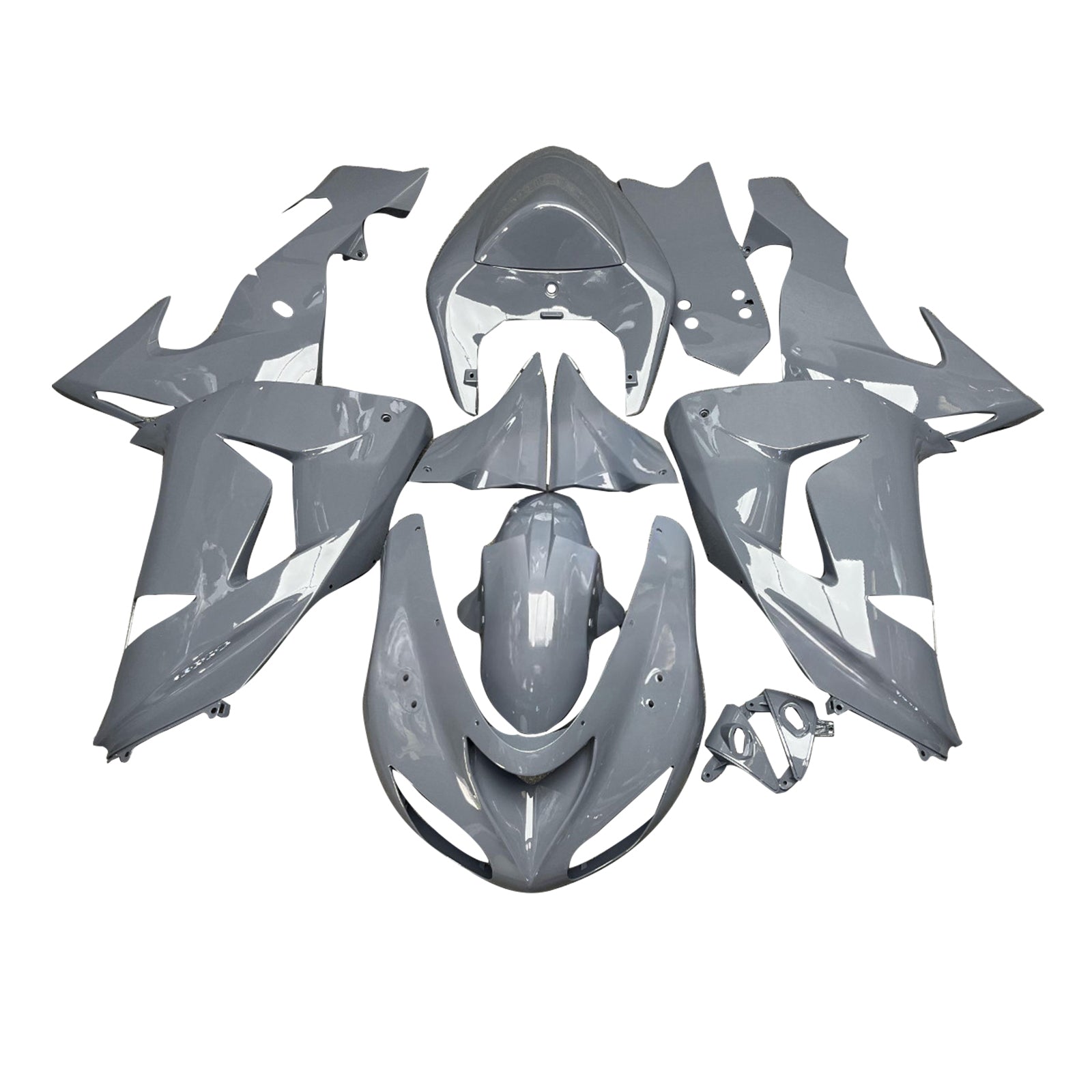 Amotopart 2006-2007 Kawasaki ZX10R Gray Fairing Kit