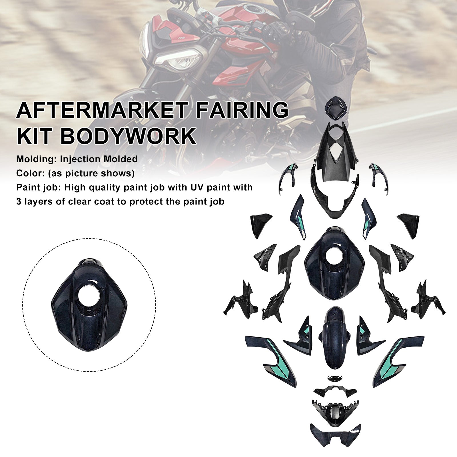 Amotopart 2023–2025 Triumph Street Triple 765 R/RS Verkleidungsset-Kollektion