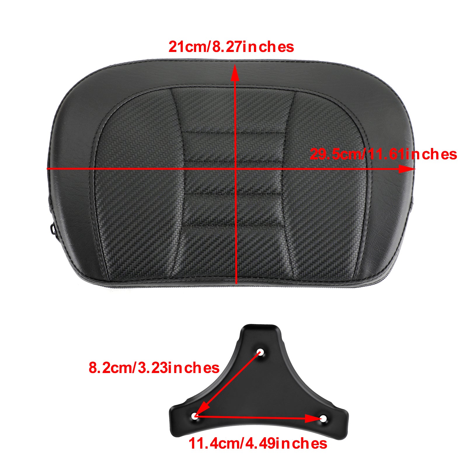 Driver Rider Sissy Bar Seat Backrest Pad for CVO Street Glide FLHXSE 2015-2021