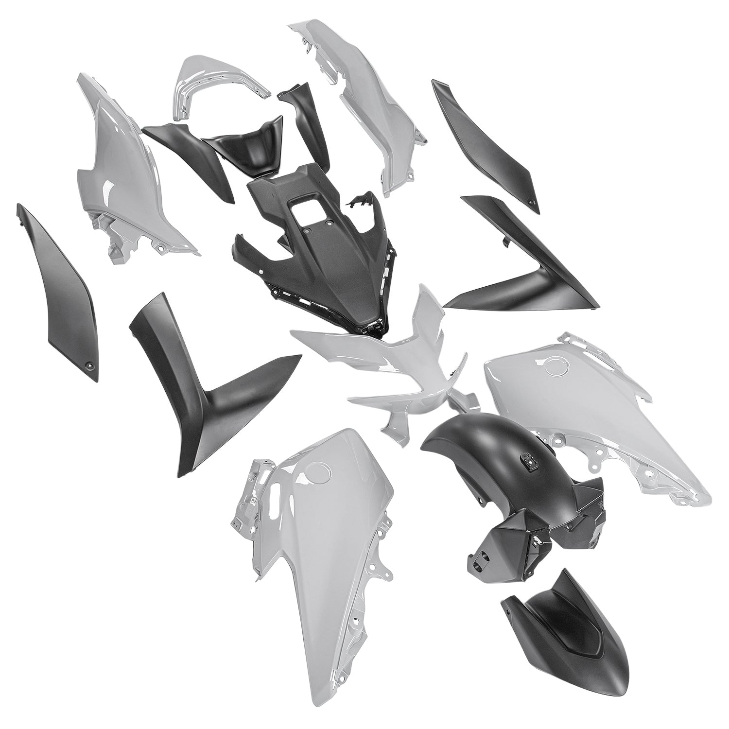 Amotopart 2023-2024 Yamaha T-MAX 560 Black Grey Fairing Kit