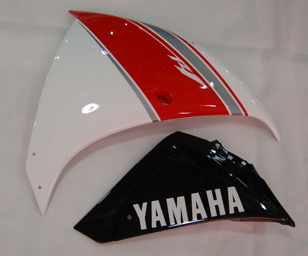 Amotopart 2009-2011 Yamaha YZF 1000 R1 White&Red Style2 Fairing Kit