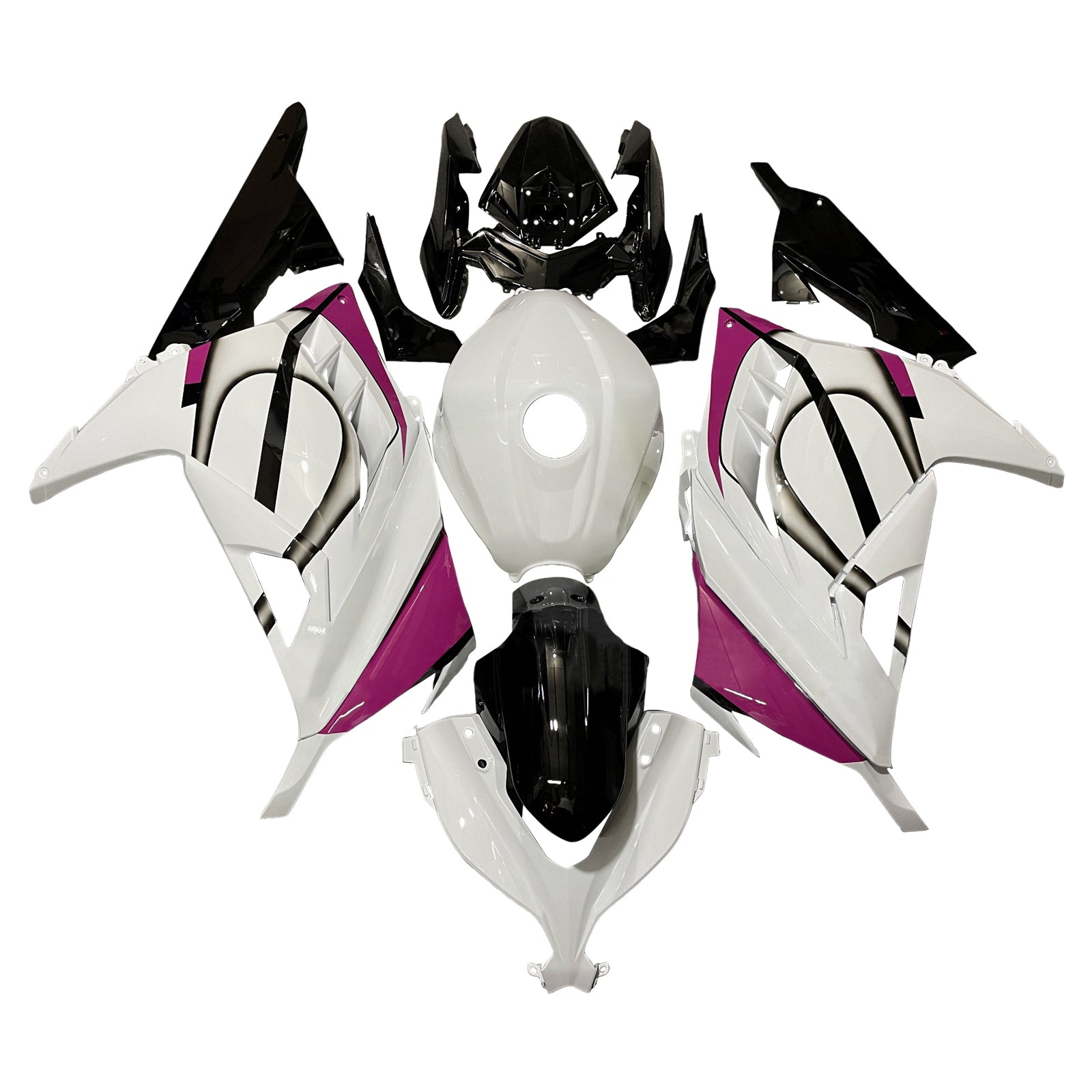 Amotopart 2013-2024 Kawasaki EX300 Ninja300 White Black Purple Fairing Kit