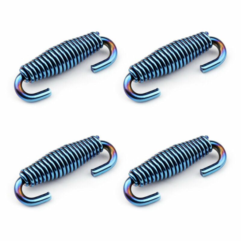 4PC Tip Pipe Muffler UK Silencer Spring BU Moto Steel Exhaust Exhaust Stainless