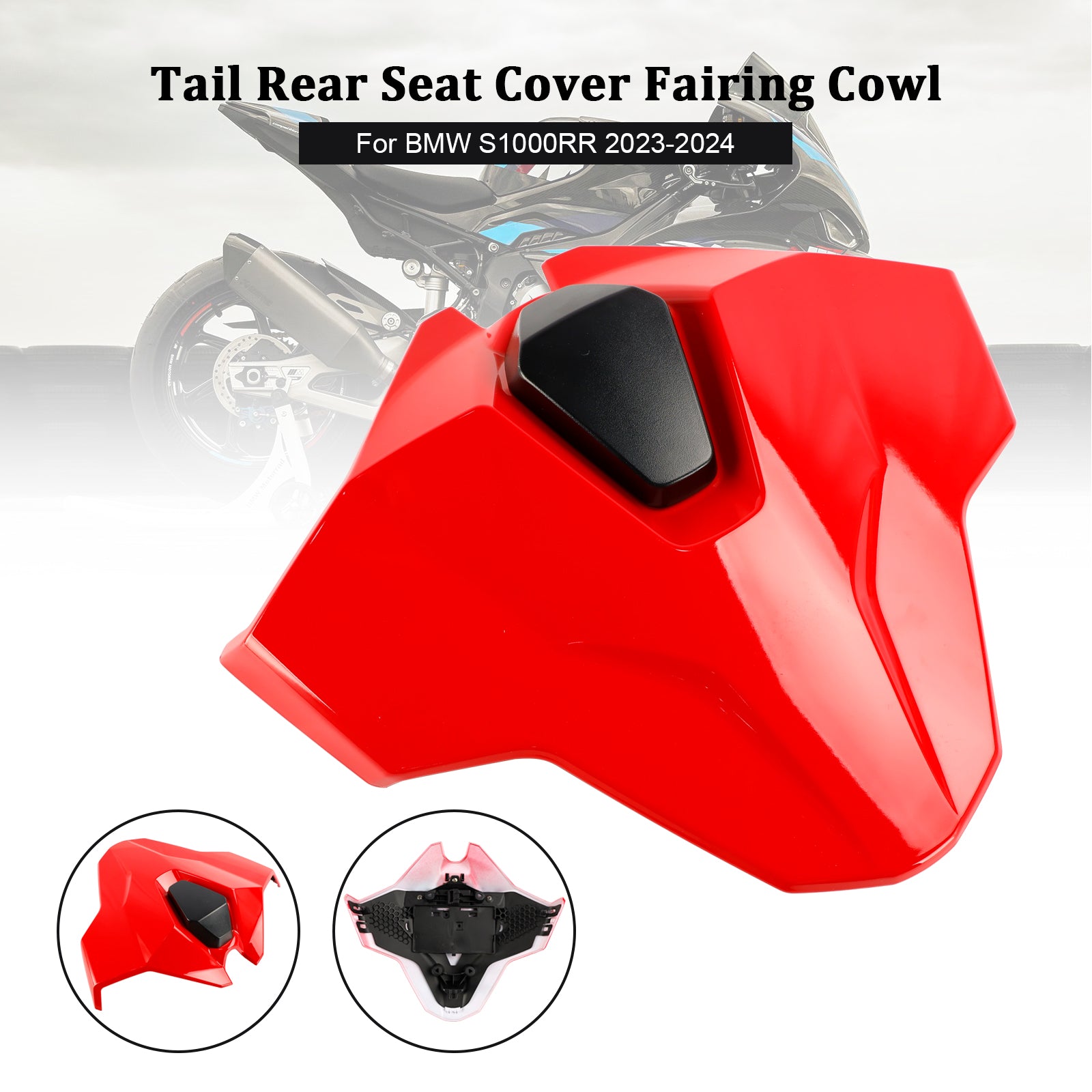 23-24 BMW S1000RR Svans baksäte Cover Fairing Cowl