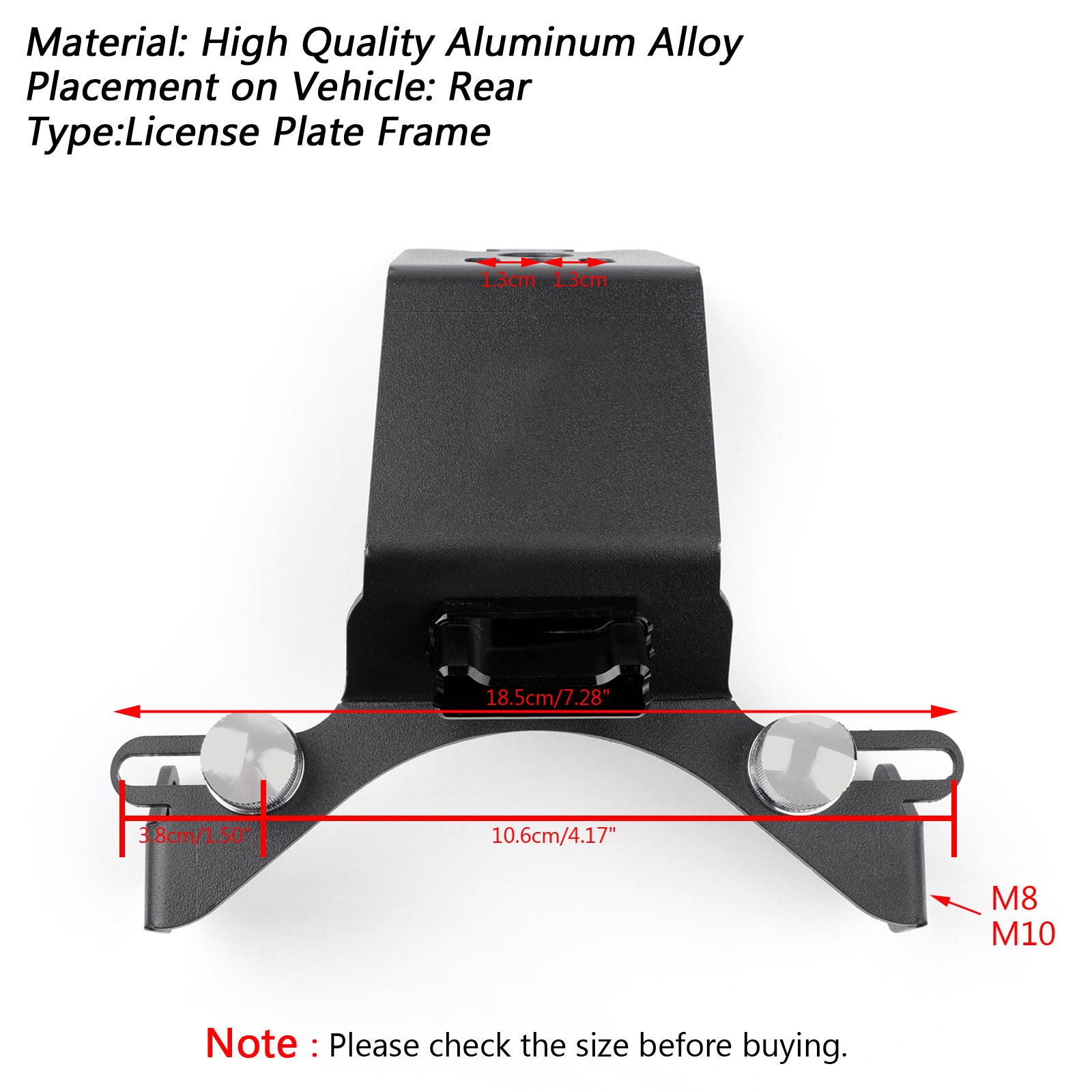 04-14 ヤマハ YZF-R1 ナンバー プレート ブラケット ナンバー ホルダー プレート 3 LED付き
