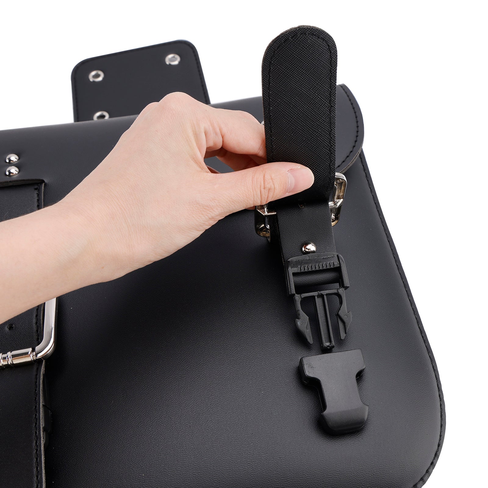 Roller Motorrad Seitenhecktasche Satteltasche Farblich passendes Gepäck Schwarz 18L