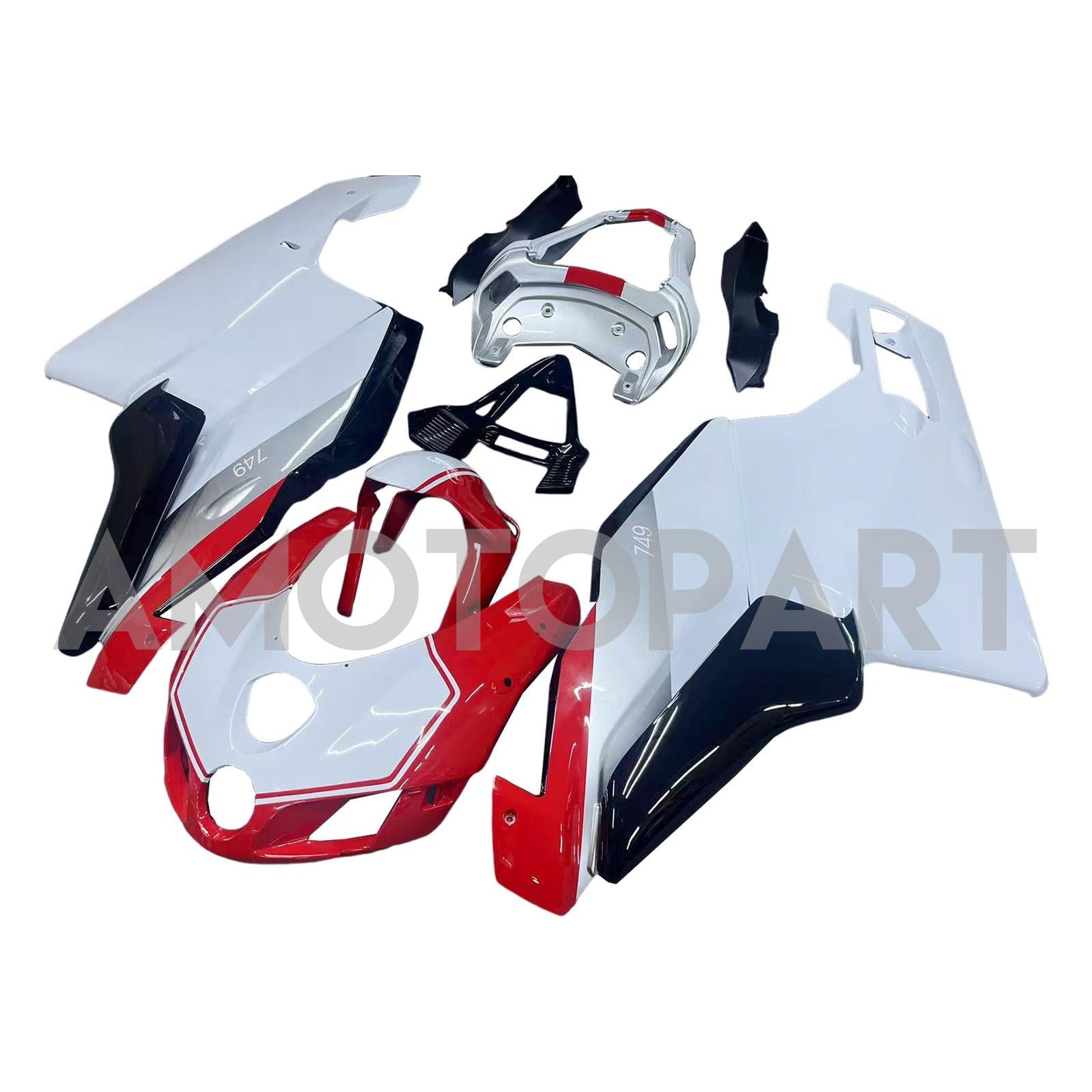 Amotopart 2005-2006 Ducati 999/749 Red White Black Fairing Kit