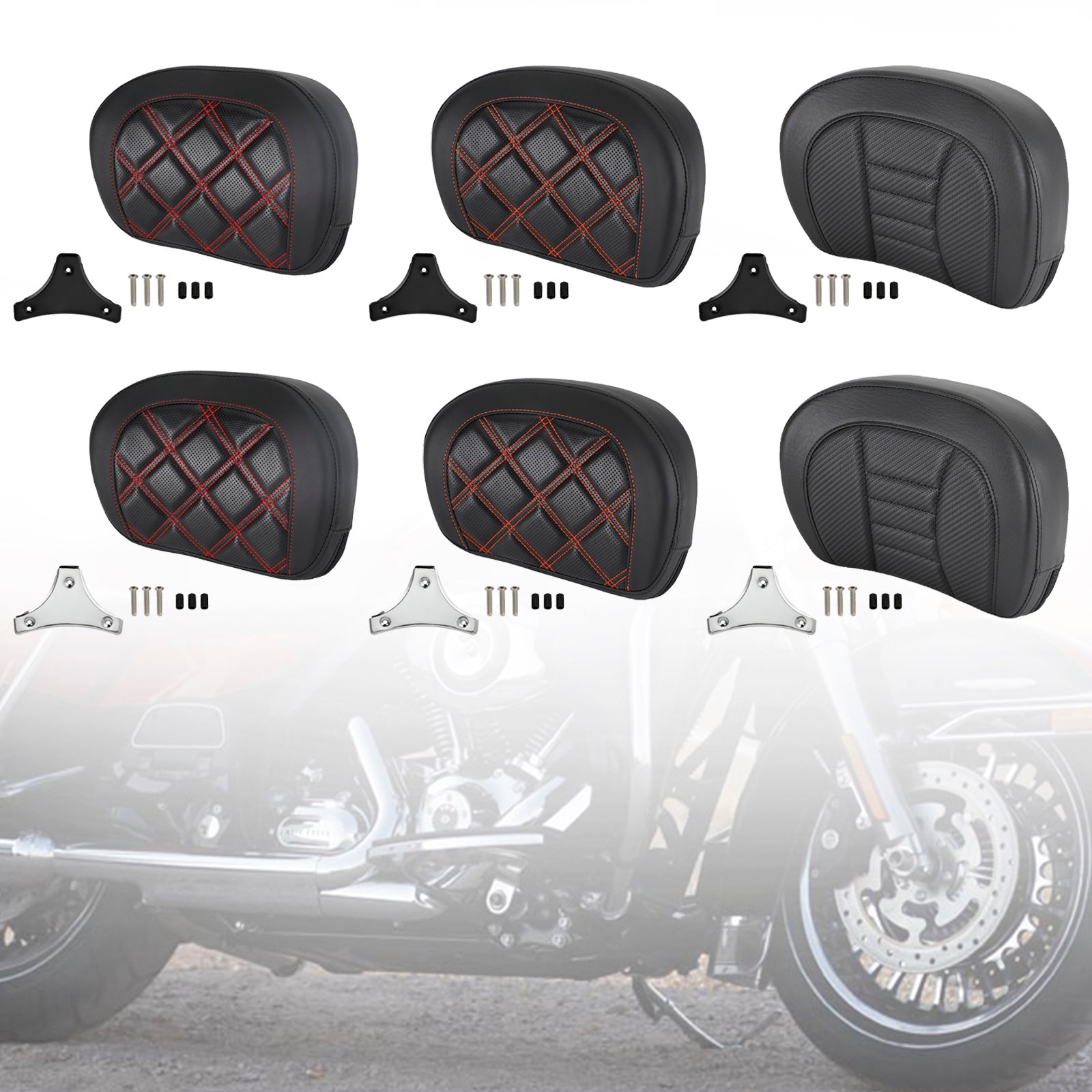 Driver Rider Sissy Bar Seat Backrest Pad for CVO Street Glide FLHXSE 2015-2021