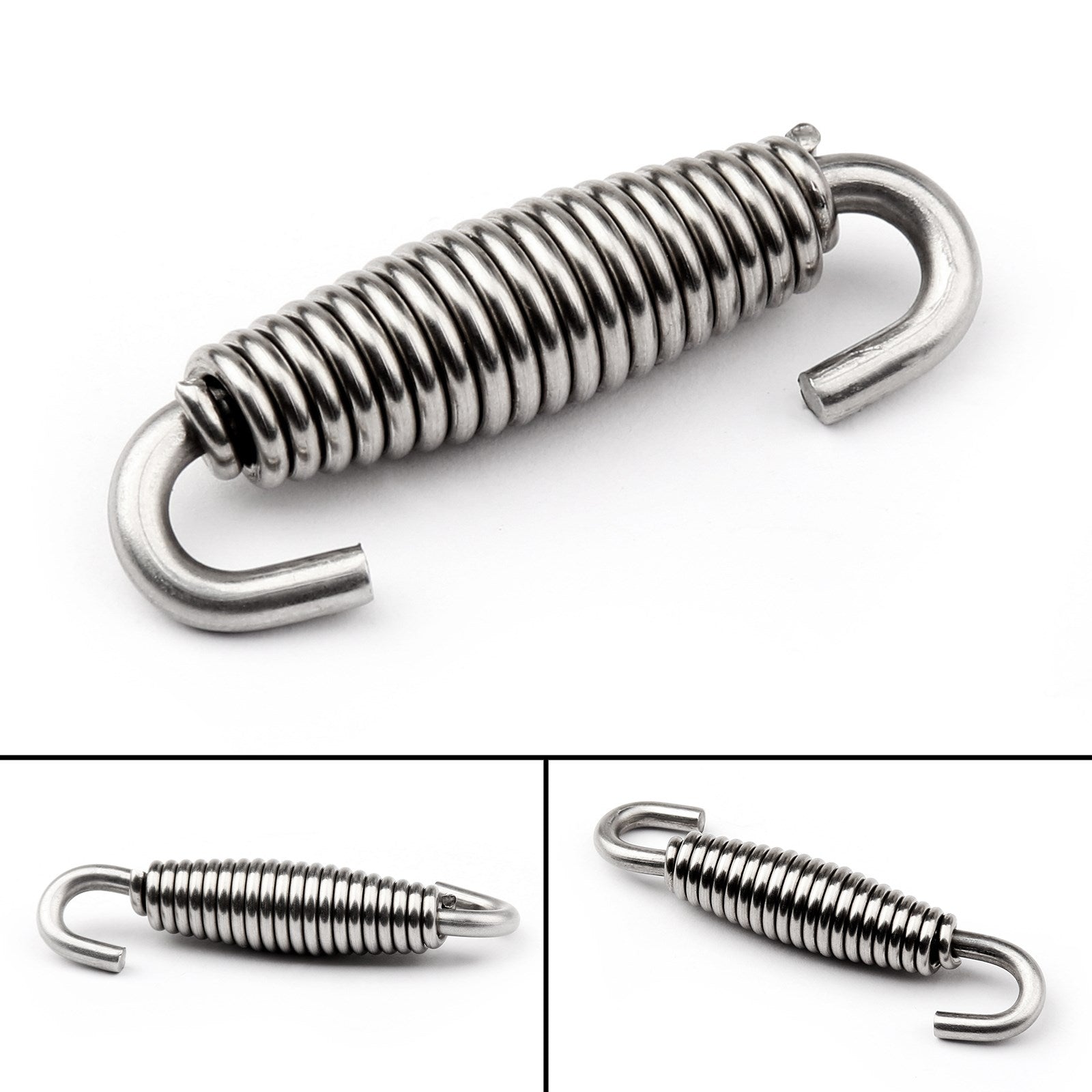 Pipe Tips 4pc ljuddämpare Spring Moto Steel Avgaddare avgaser rostfritt ti Storbritannien