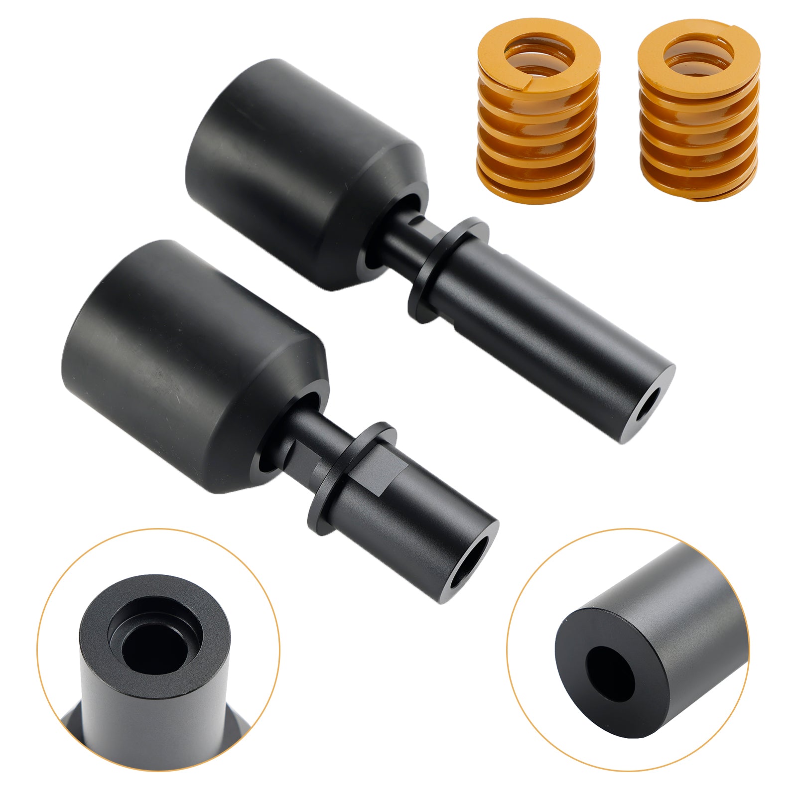 23-24 Kawasaki Zx-4R Zx-4RR Crash Bobbin Protector Slider Aluminio Negro