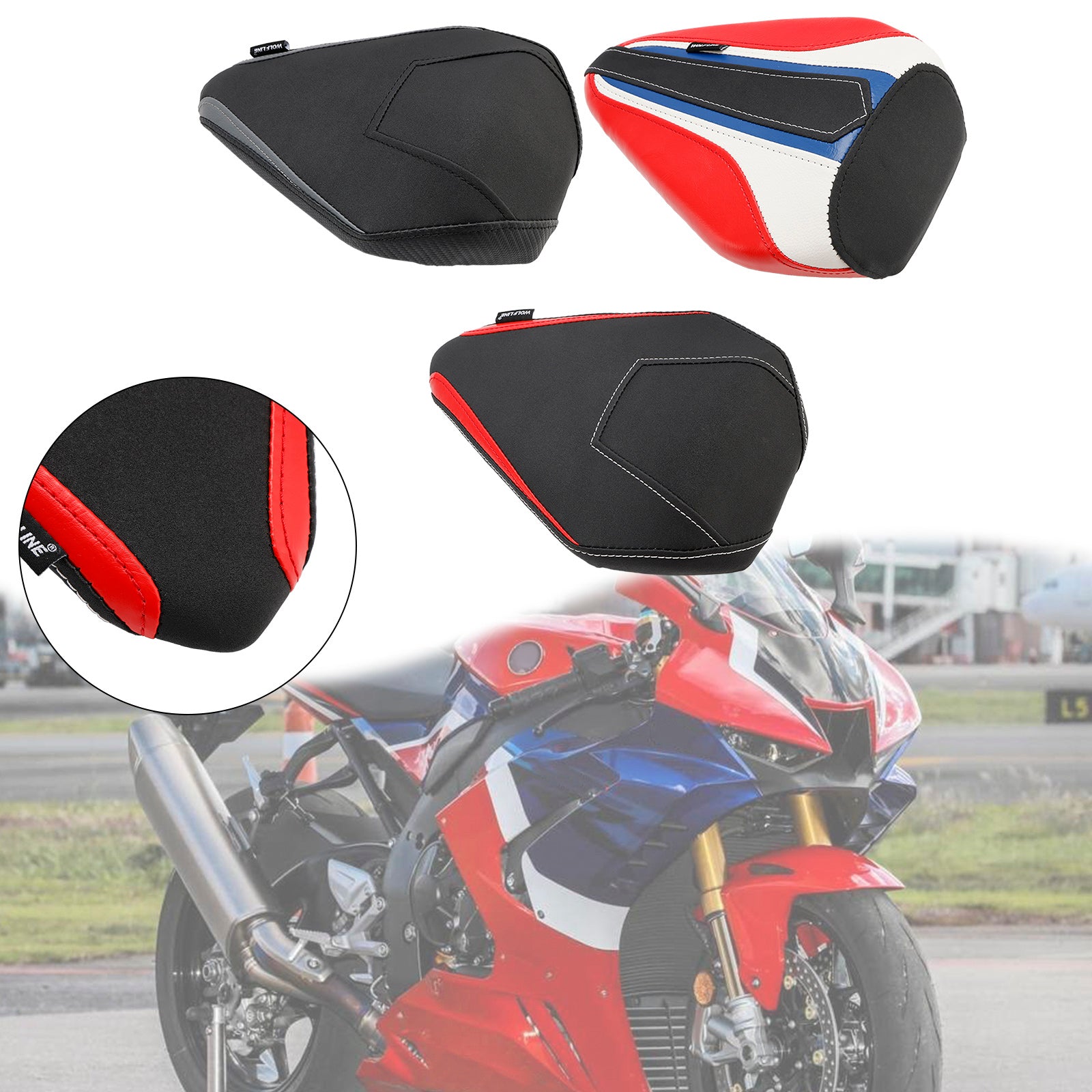 2020-2023 Honda Cbr1000Rr-R Rear Passenger Seat Cushion Pillion Flat Red