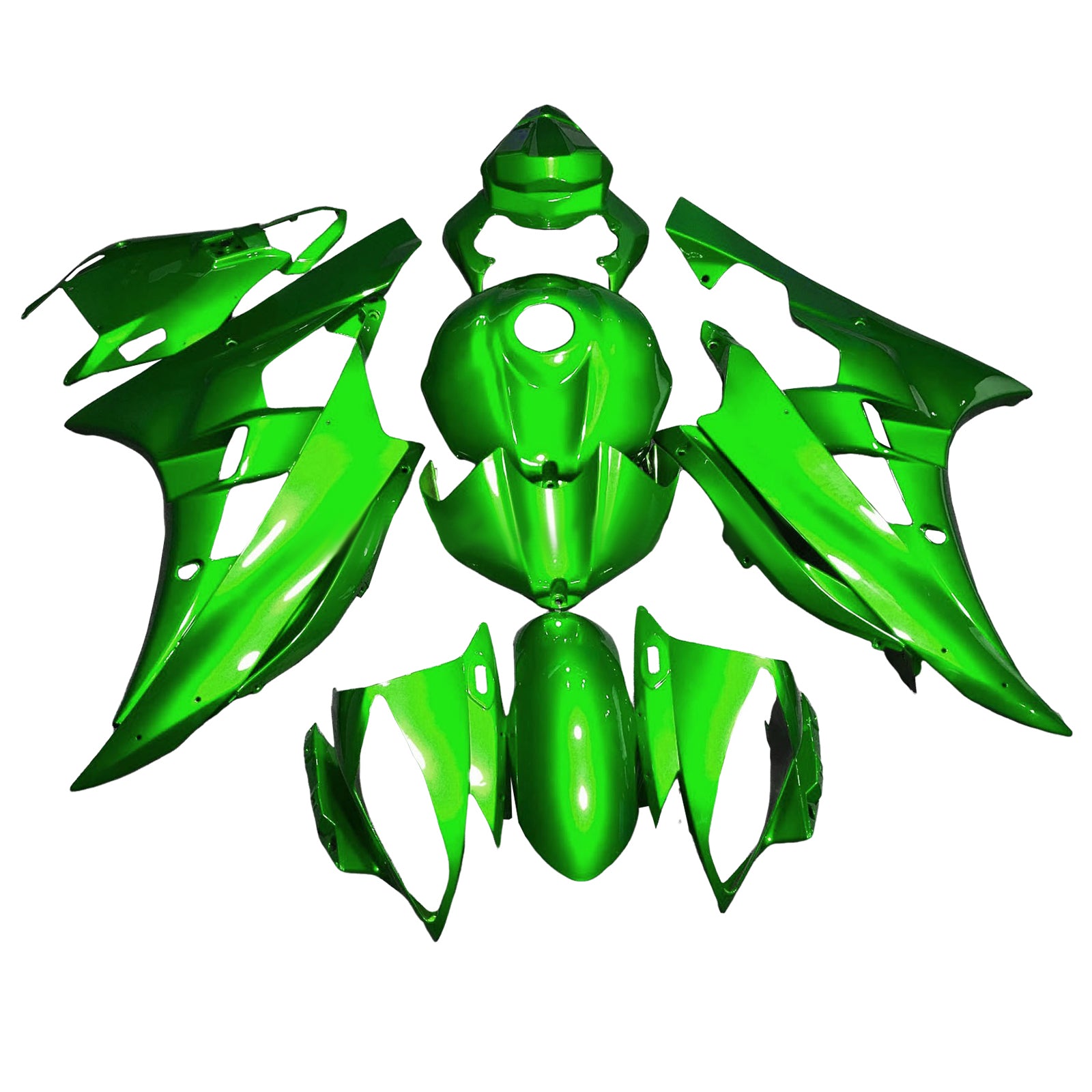 Amotopart 2006-2007 Yamaha YZF-R6 Green Fairing Kit