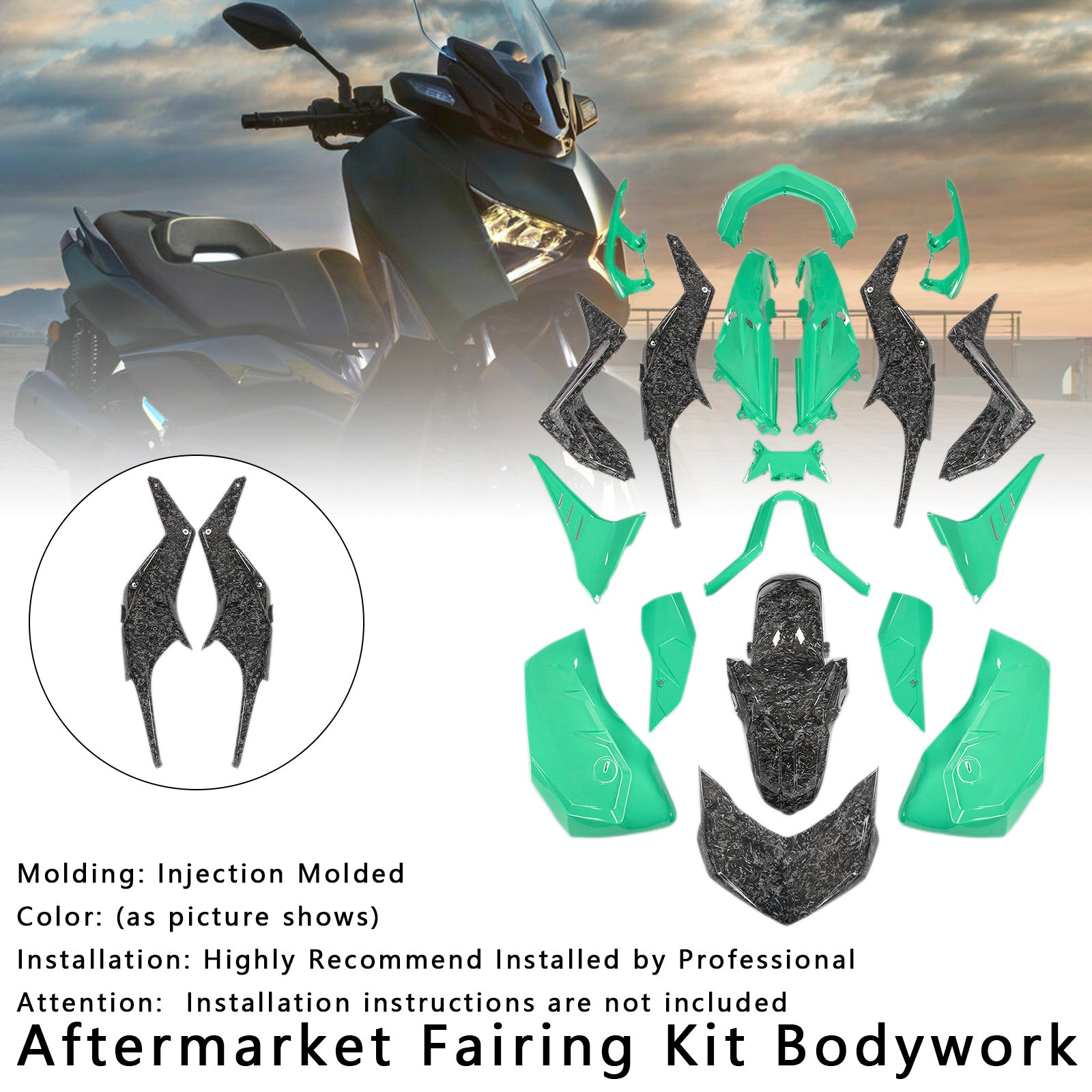 Amotopart 2023-2024 Yamaha X-MAX 300 Fairing Kit